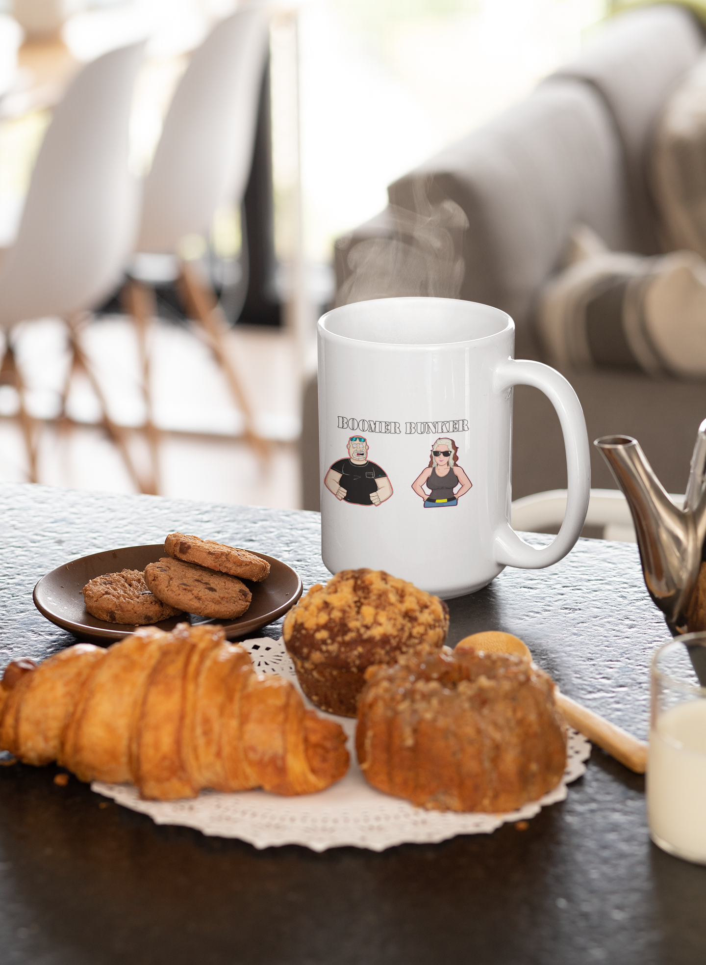 Boomer Bunker Podcast mug All Caffeine Coffee Time FB Funny Sarcastic Mug gift for boyfriend gift for dad gift for him Java libertarian Mocha stocking stuffer