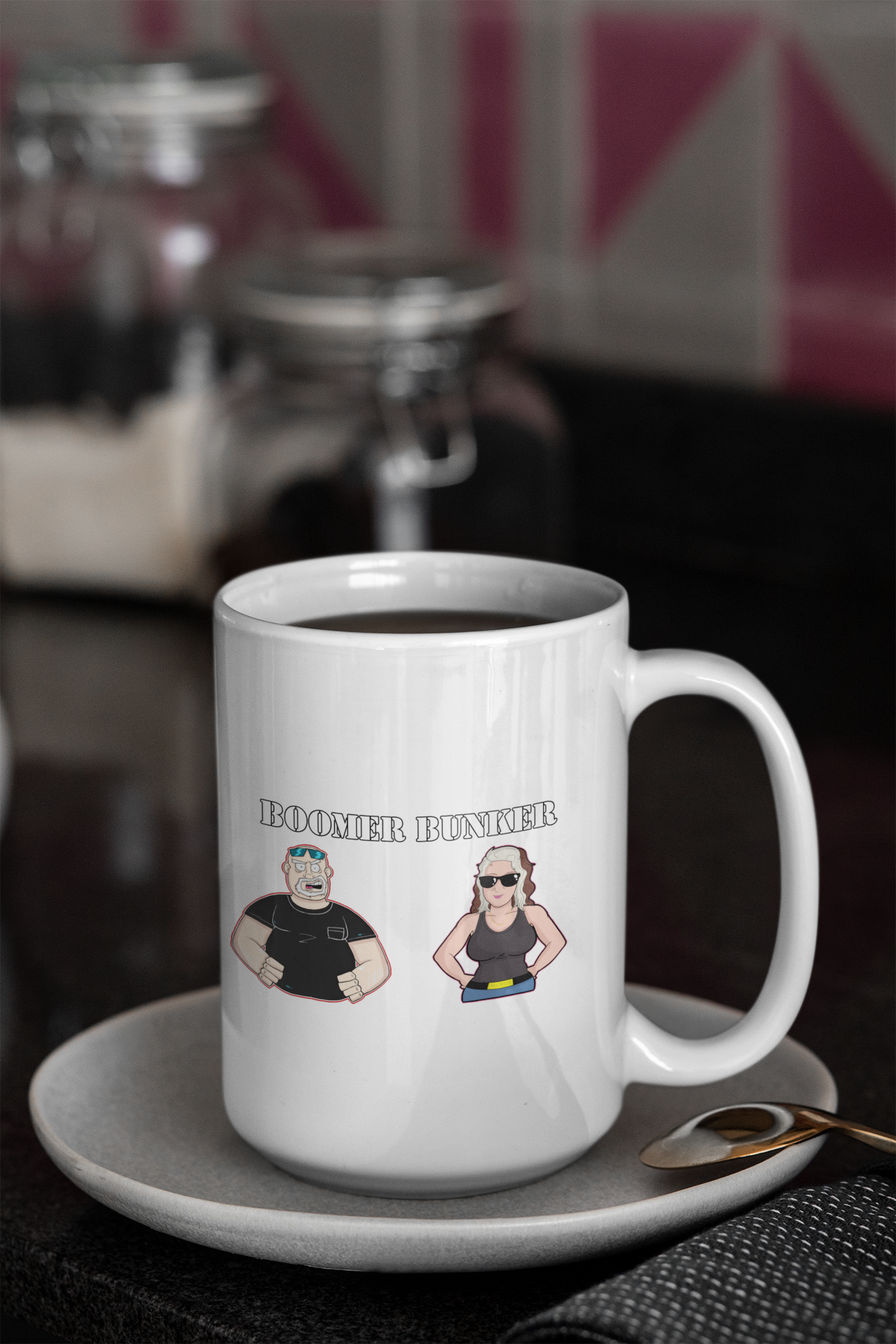 Boomer Bunker Podcast mug All Caffeine Coffee Time FB Funny Sarcastic Mug gift for boyfriend gift for dad gift for him Java libertarian Mocha stocking stuffer