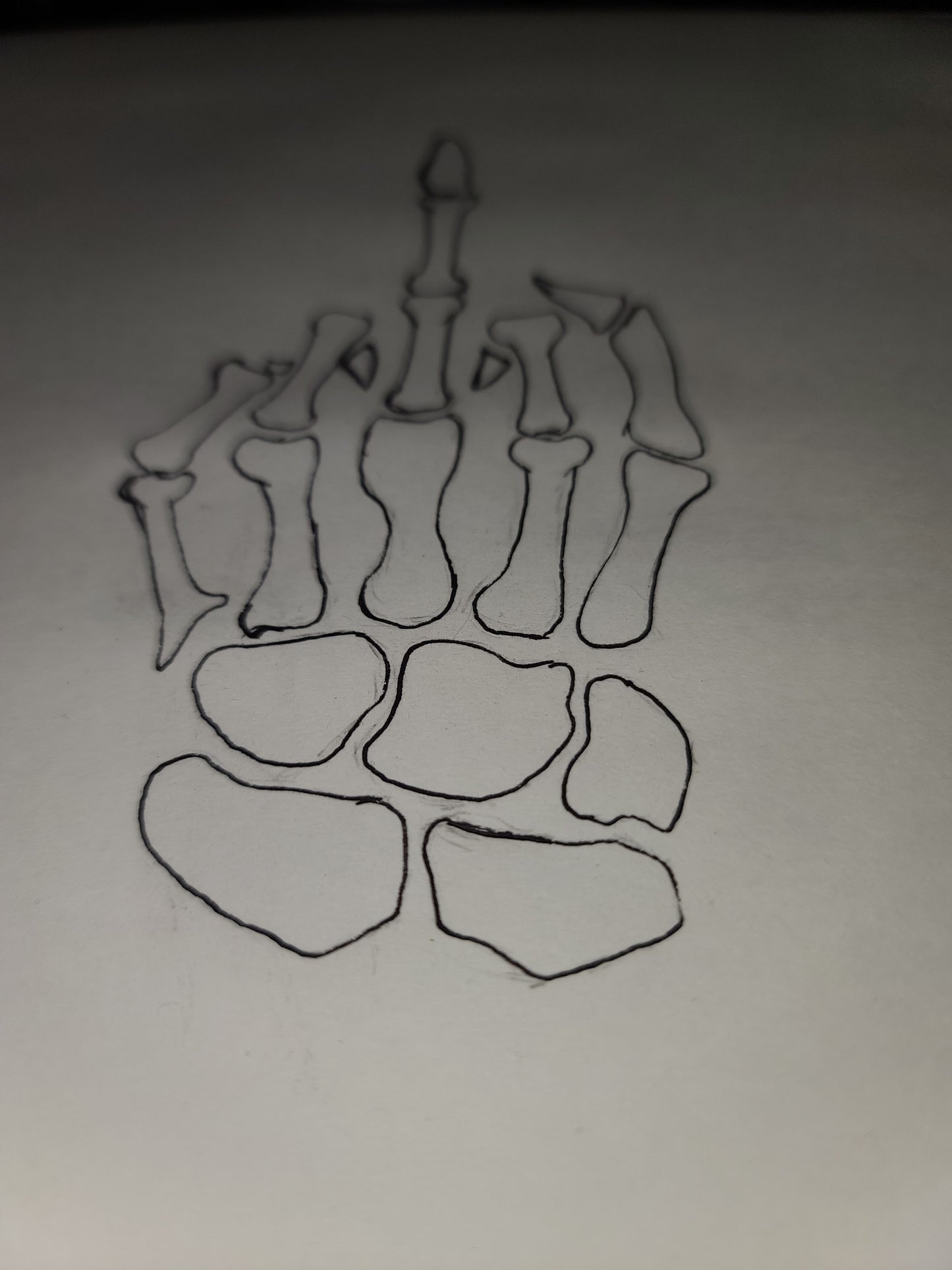 Skeleton Middle Finger Digital Download (Hand Drawn) All Art craft download DTF EPS FB hand drawn JPG PDF PNG Skeleton Sublimation SVG