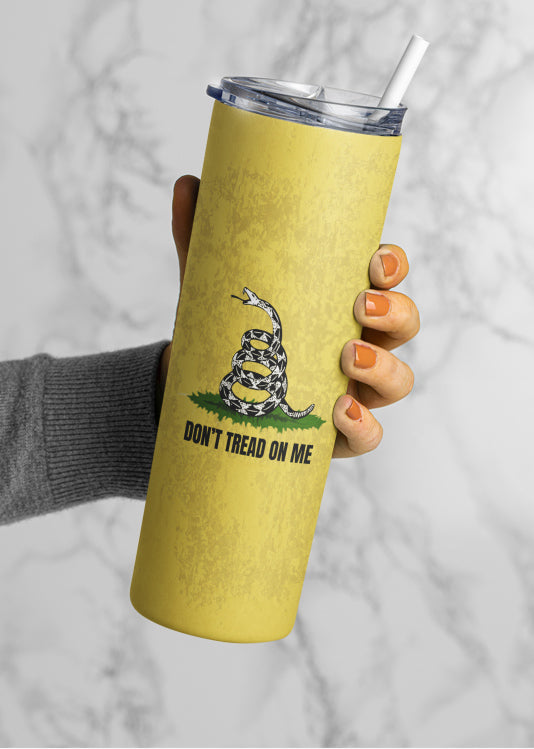 Don't tread on me 20 ounce tumbler fathers day freedom gadsden Gadsden flag Gadsden snake libertarian liberty mothers day gift stocking stuffer