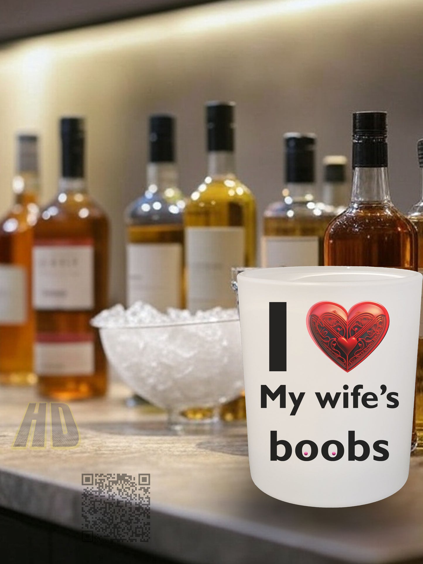 I love my wife's boobs 10.25 ounce rock glass All Boobies boobs fathers day FB gift for dad gift for him gift for husband gift for mom gift for wife tits Unique gift Whiskey