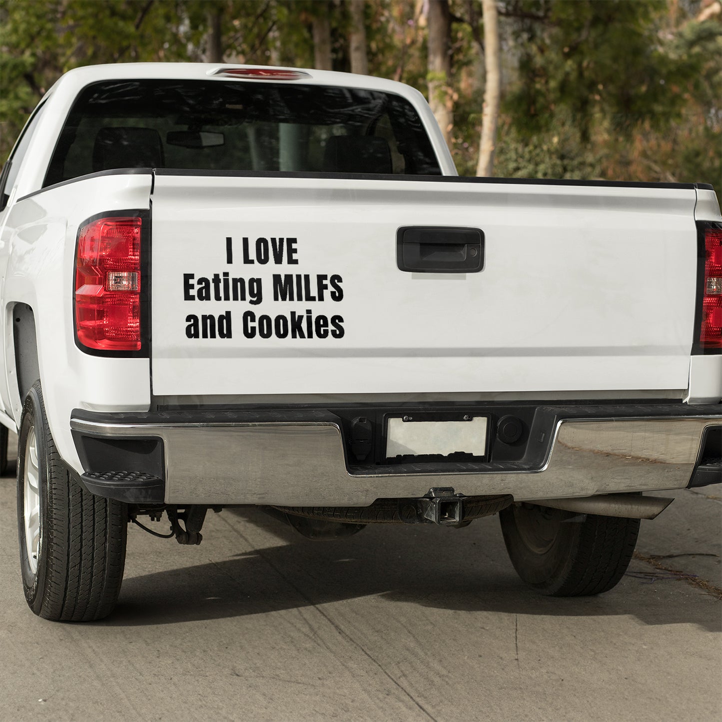 I love eating MILFs and Cookies - Vinyl decal All Car Window Decal FB Funny Decal funny decals for trucks gift for him Sarcastic Humor Truck decal truck decals truck decals for men