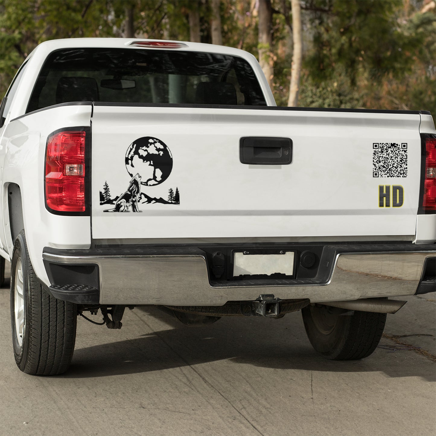 Wolf howling in the moon Vinyl decal All decal stickers Decals for cars Decals for Trucks FB minivan sticker nature SUV decals truck decals window decal car Window decals window decor