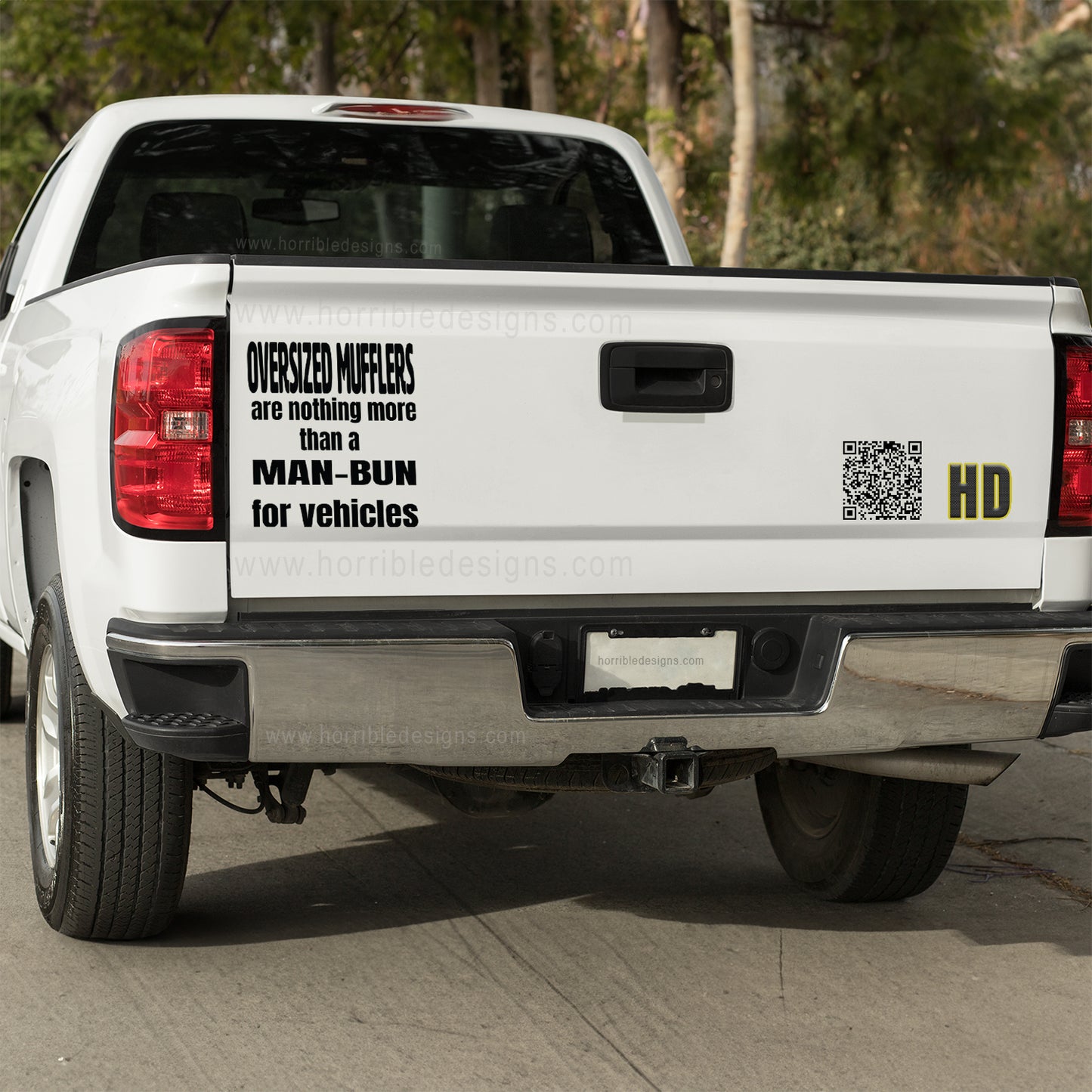 Oversized mufflers are just man-buns for vehicles Vinyl decal All decal stickers Decals for cars Decals for Trucks FB minivan sticker SUV decals truck decals window decal car Window decals window decor