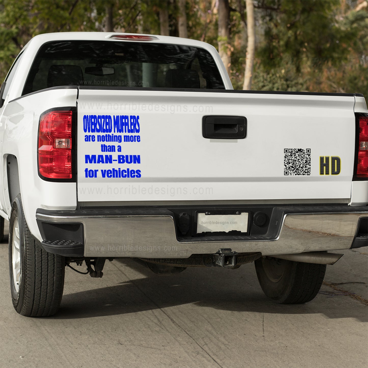 Oversized mufflers are just man-buns for vehicles Vinyl decal All decal stickers Decals for cars Decals for Trucks FB minivan sticker SUV decals truck decals window decal car Window decals window decor