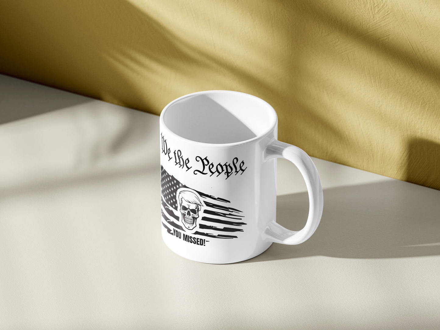We the People Trump you missed! White glossy mug Caffeine Coffee Time Java maga Make America Great Again Mocha Republican Trump Trump 2024
