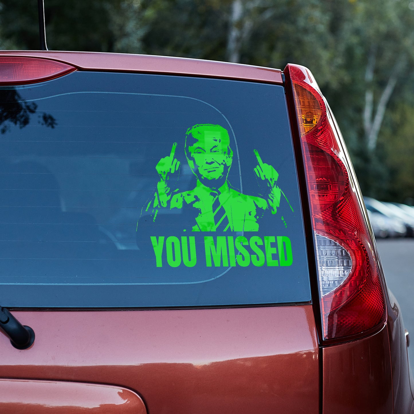 You Missed! Trump vinyl decal decal stickers Decals for cars Decals for Trucks decals for tumblers Donald Trump freedom liberty maga minivan sticker SUV decals truck decals Trump window decal car Window decals window decor You missed
