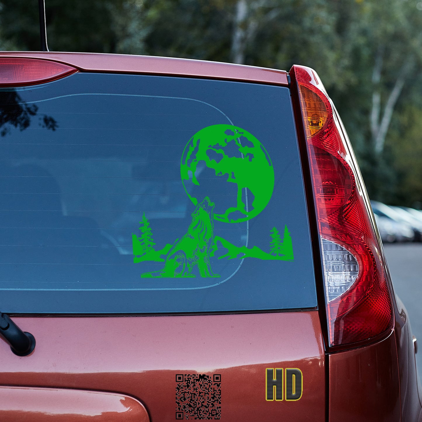 Wolf howling in the moon Vinyl decal All decal stickers Decals for cars Decals for Trucks FB minivan sticker nature SUV decals truck decals window decal car Window decals window decor