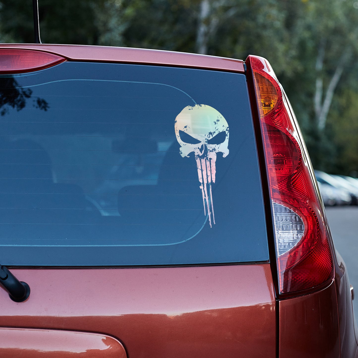 Distressed Punisher vinyl decal All Car Window Decal distressed FB Gift For Her Him laptop decal liberty skull skull sticker truck decals truck decals country truck decals for men van decals