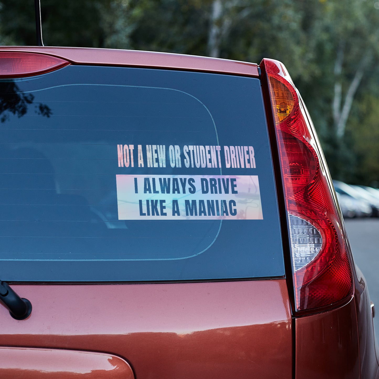 Not a new or student driver, I always drive like a maniac Vinyl decal All decal stickers Decals for cars Decals for Trucks FB minivan sticker new driver SUV decals truck decals window decal car Window decals window decor