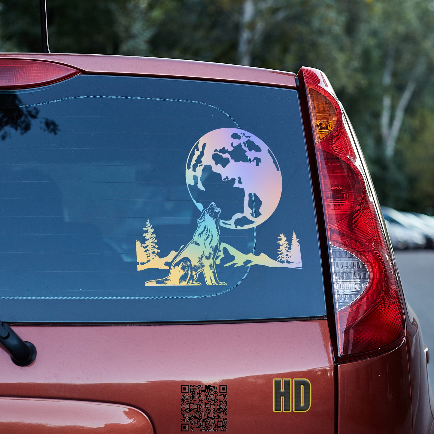 Wolf howling in the moon Vinyl decal All decal stickers Decals for cars Decals for Trucks FB minivan sticker nature SUV decals truck decals window decal car Window decals window decor