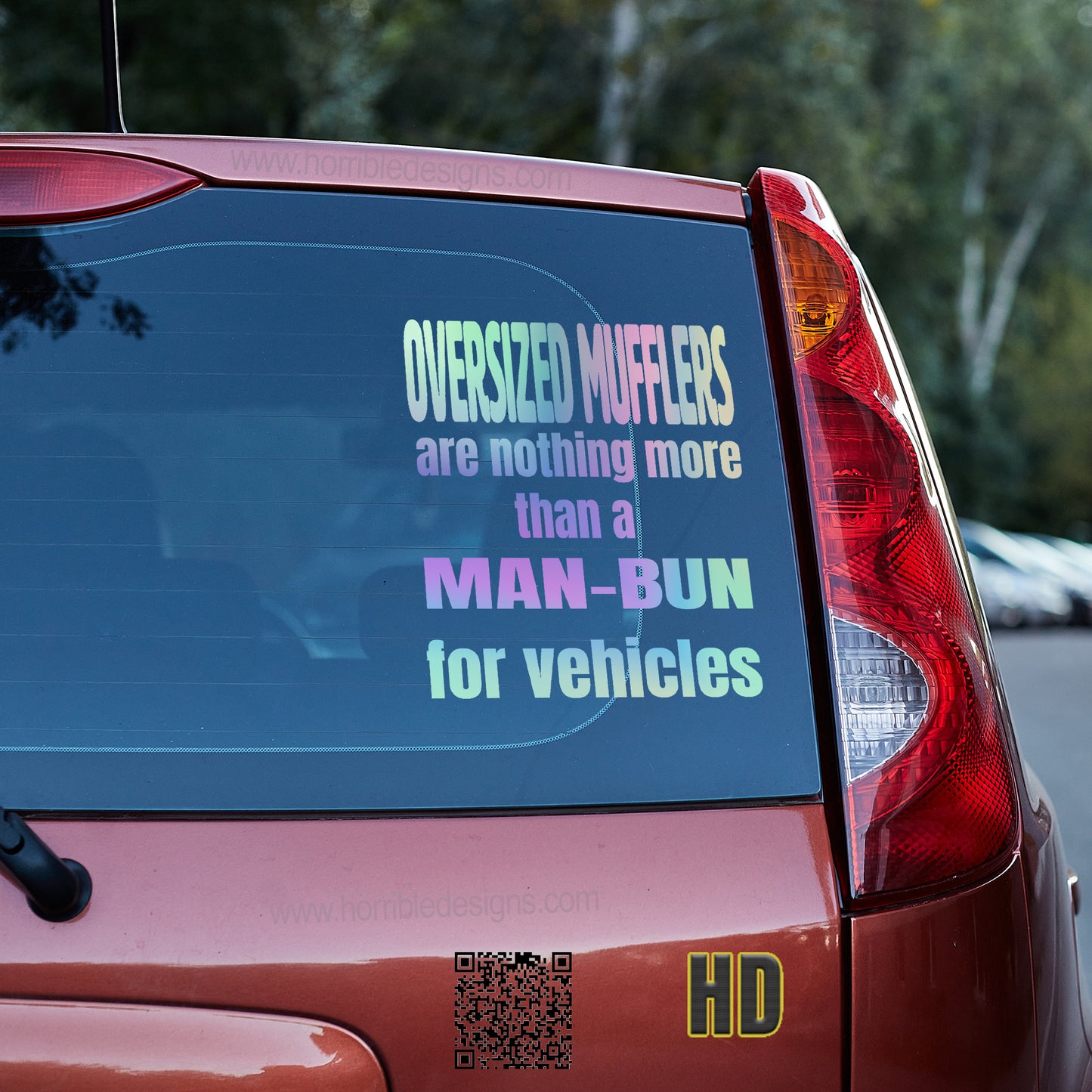 Oversized mufflers are just man-buns for vehicles Vinyl decal All decal stickers Decals for cars Decals for Trucks FB minivan sticker SUV decals truck decals window decal car Window decals window decor