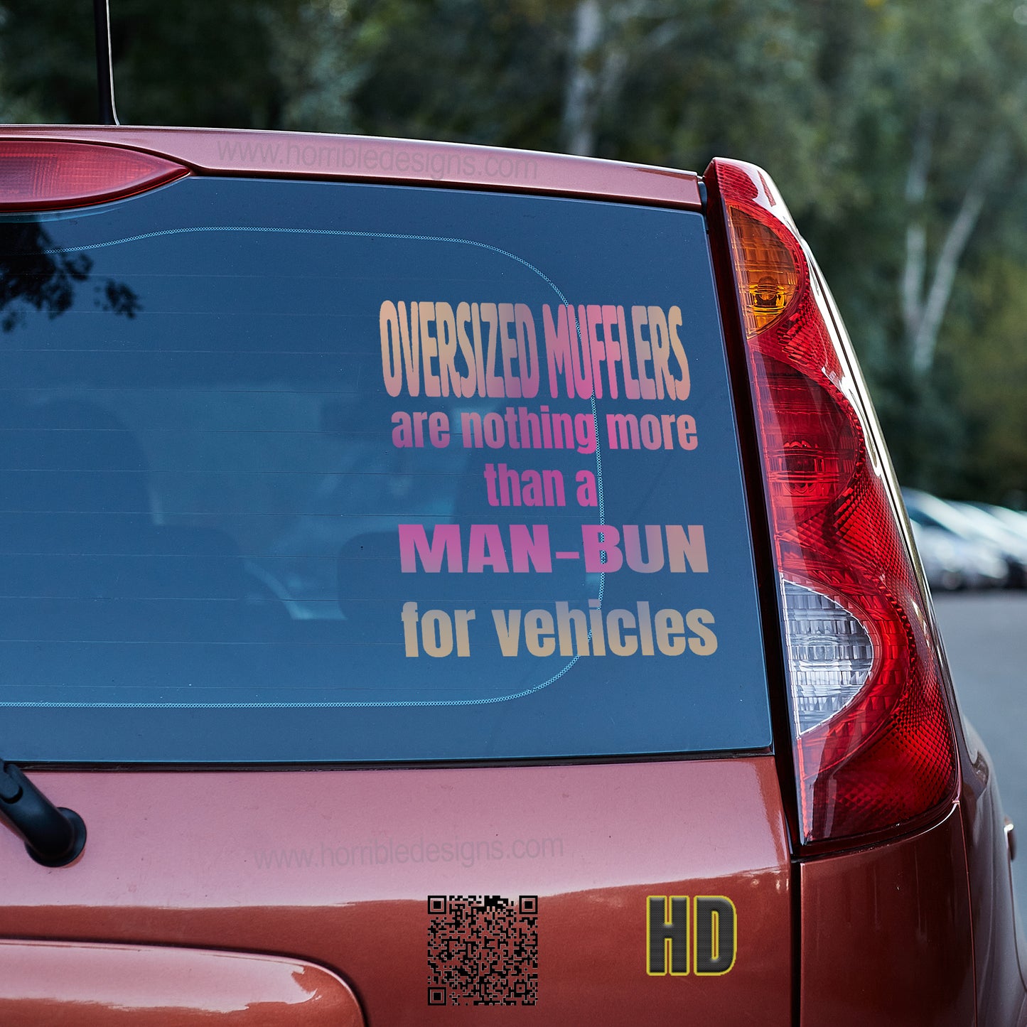 Oversized mufflers are just man-buns for vehicles Vinyl decal All decal stickers Decals for cars Decals for Trucks FB minivan sticker SUV decals truck decals window decal car Window decals window decor