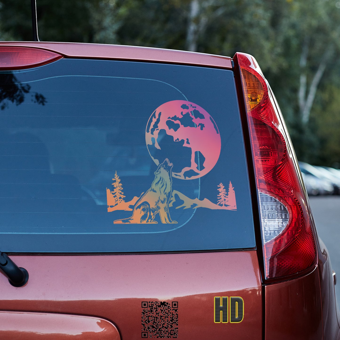 Wolf howling in the moon Vinyl decal All decal stickers Decals for cars Decals for Trucks FB minivan sticker nature SUV decals truck decals window decal car Window decals window decor