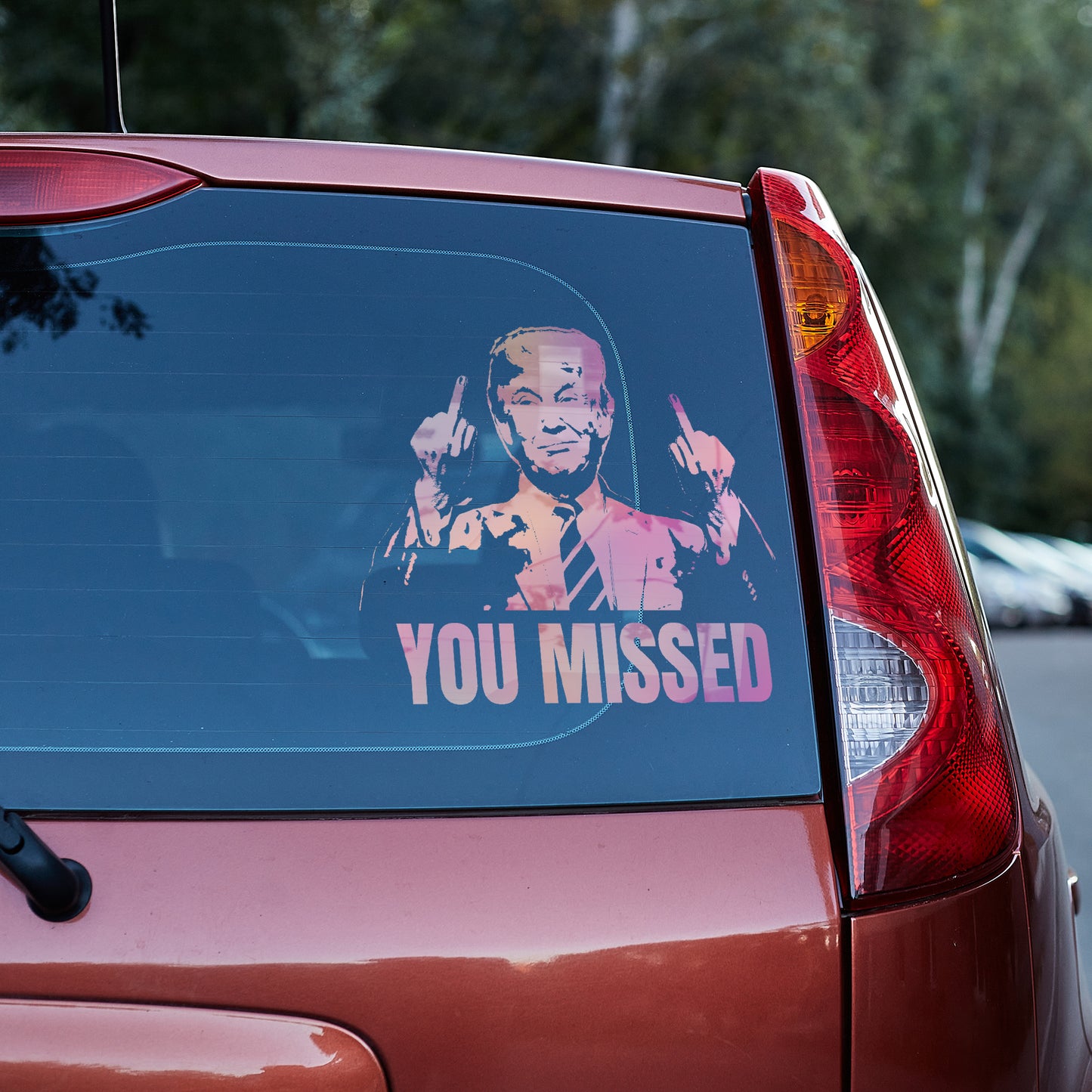 You Missed! Trump vinyl decal decal stickers Decals for cars Decals for Trucks decals for tumblers Donald Trump freedom liberty maga minivan sticker SUV decals truck decals Trump window decal car Window decals window decor You missed