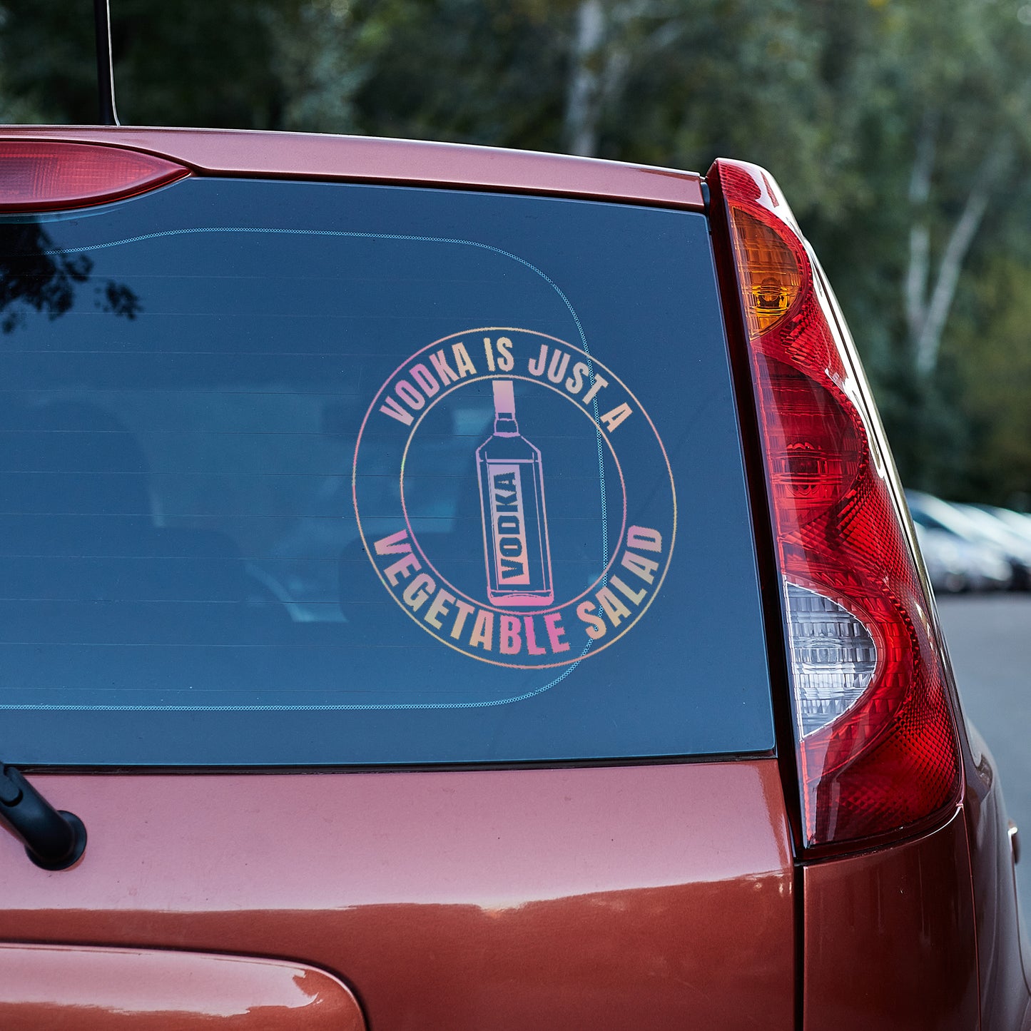 Vodka is just a vegetable salad adult beverage All decal stickers Decals for cars Decals for Trucks FB minivan sticker Potato vodka SUV decals truck decals window decal car Window decals window decor
