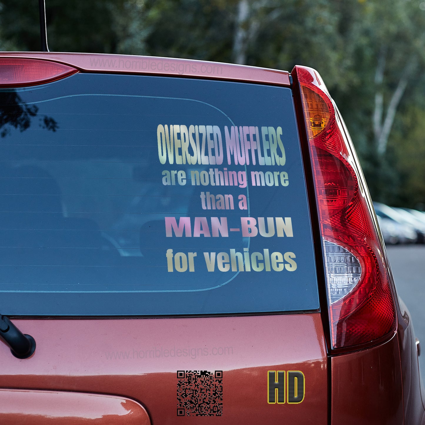 Oversized mufflers are just man-buns for vehicles Vinyl decal All decal stickers Decals for cars Decals for Trucks FB minivan sticker SUV decals truck decals window decal car Window decals window decor