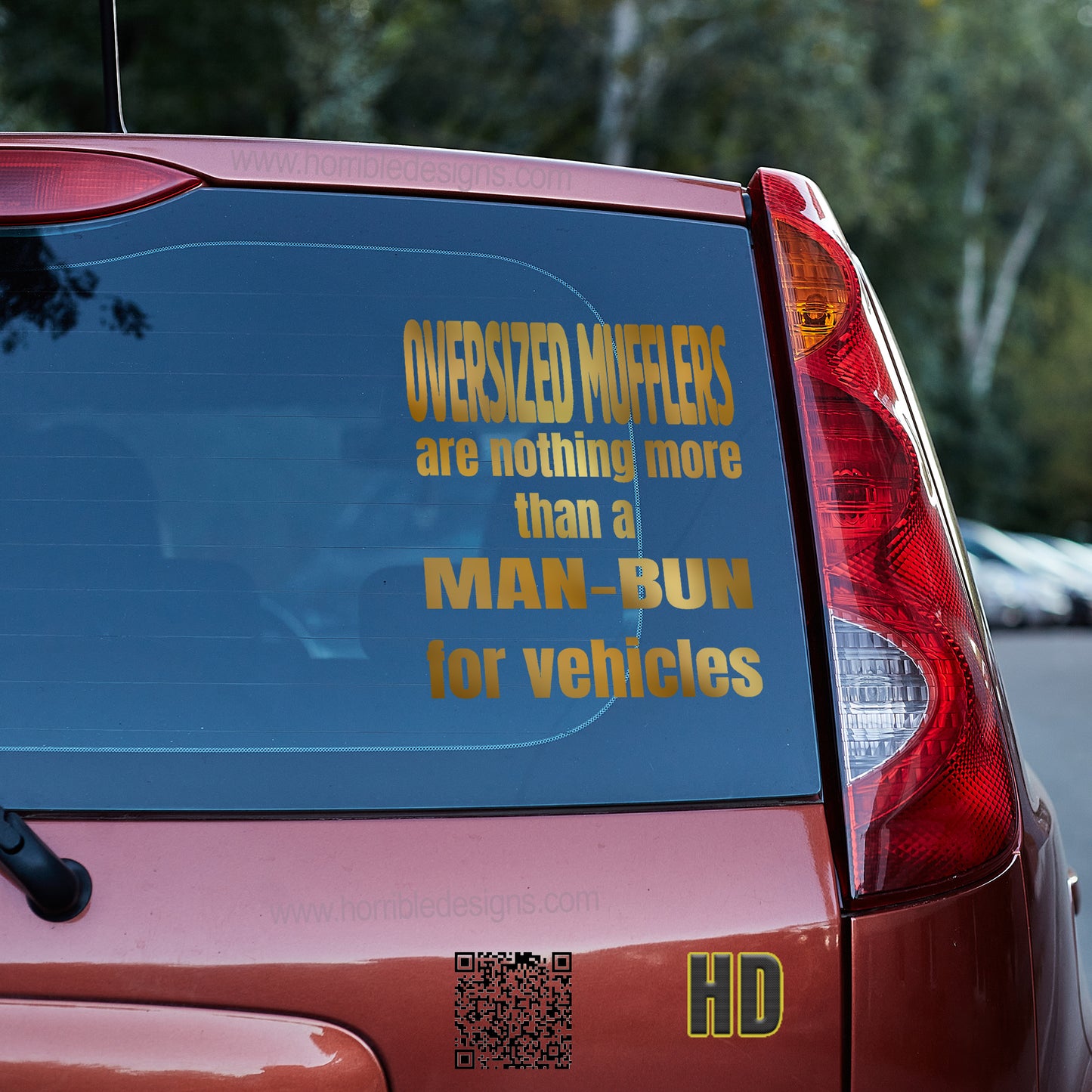 Oversized mufflers are just man-buns for vehicles Vinyl decal All decal stickers Decals for cars Decals for Trucks FB minivan sticker SUV decals truck decals window decal car Window decals window decor