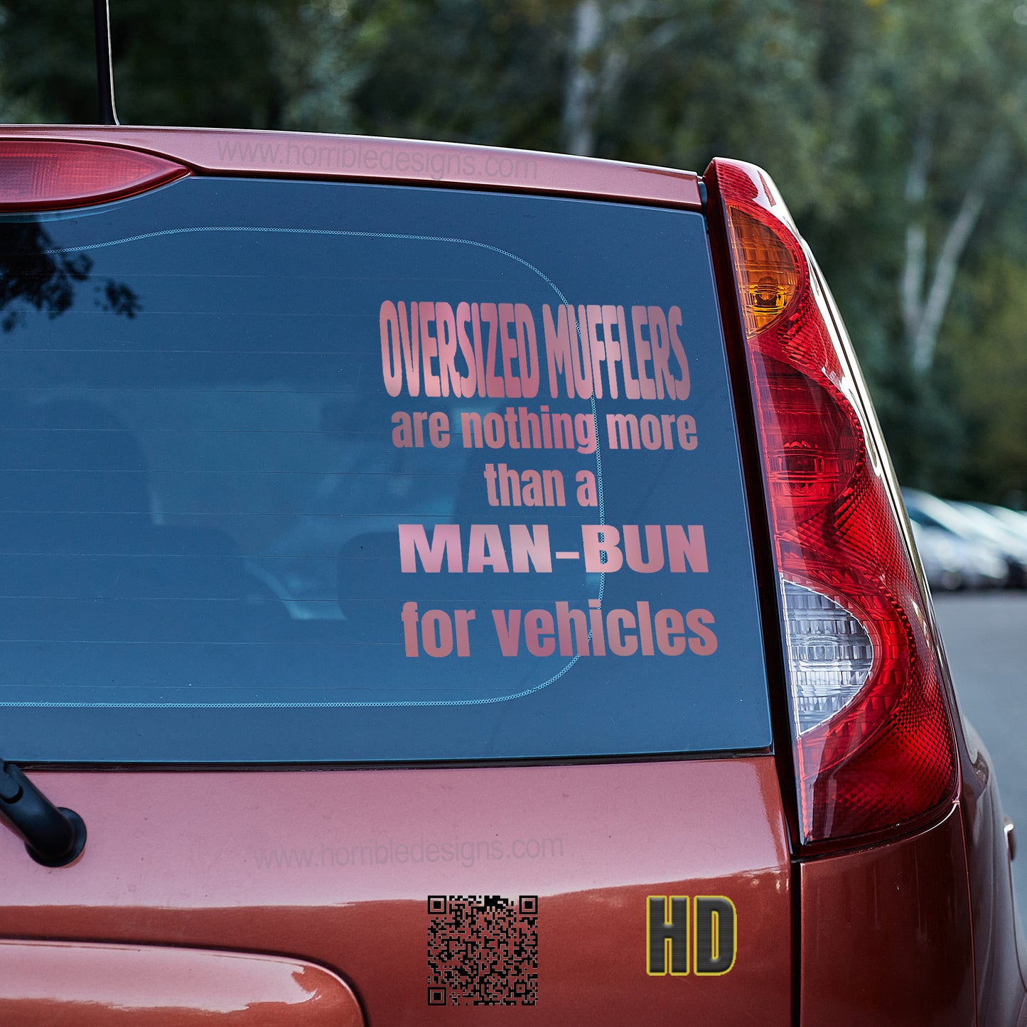 Oversized mufflers are just man-buns for vehicles Vinyl decal All decal stickers Decals for cars Decals for Trucks FB minivan sticker SUV decals truck decals window decal car Window decals window decor