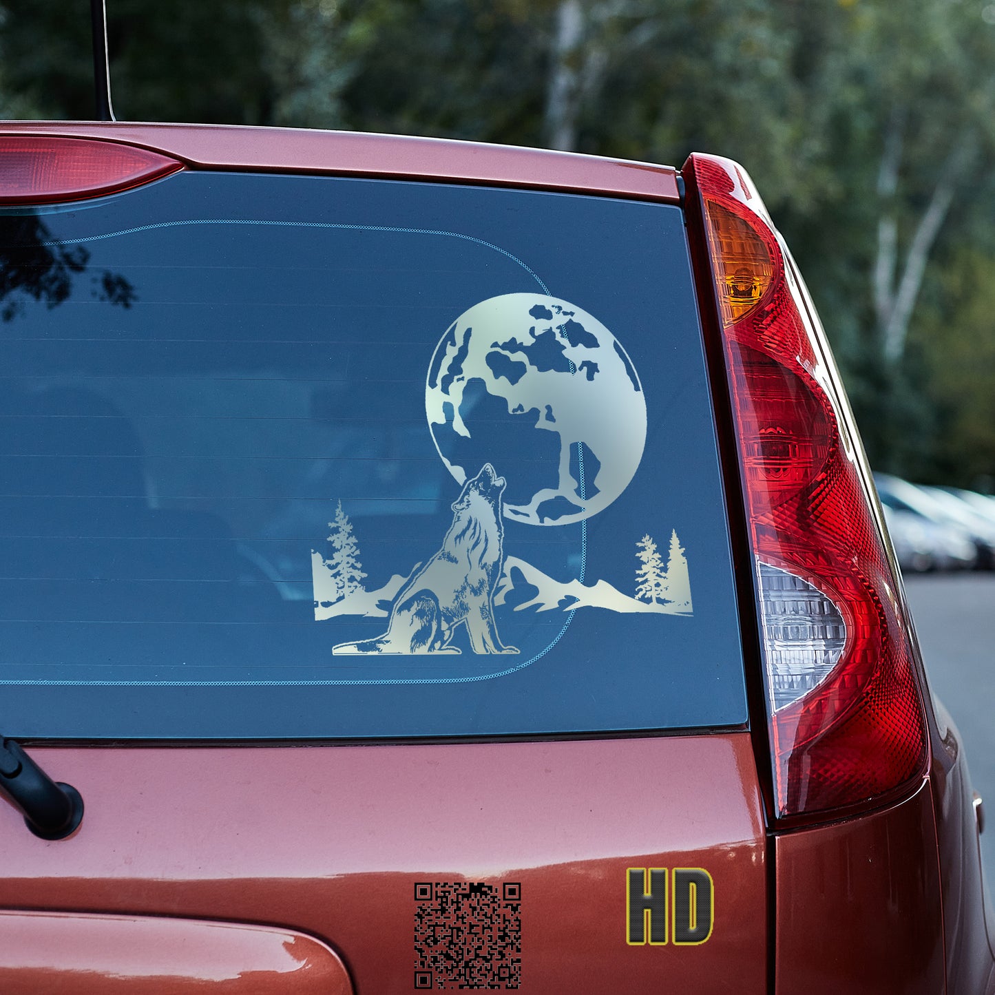 Wolf howling in the moon Vinyl decal All decal stickers Decals for cars Decals for Trucks FB minivan sticker nature SUV decals truck decals window decal car Window decals window decor