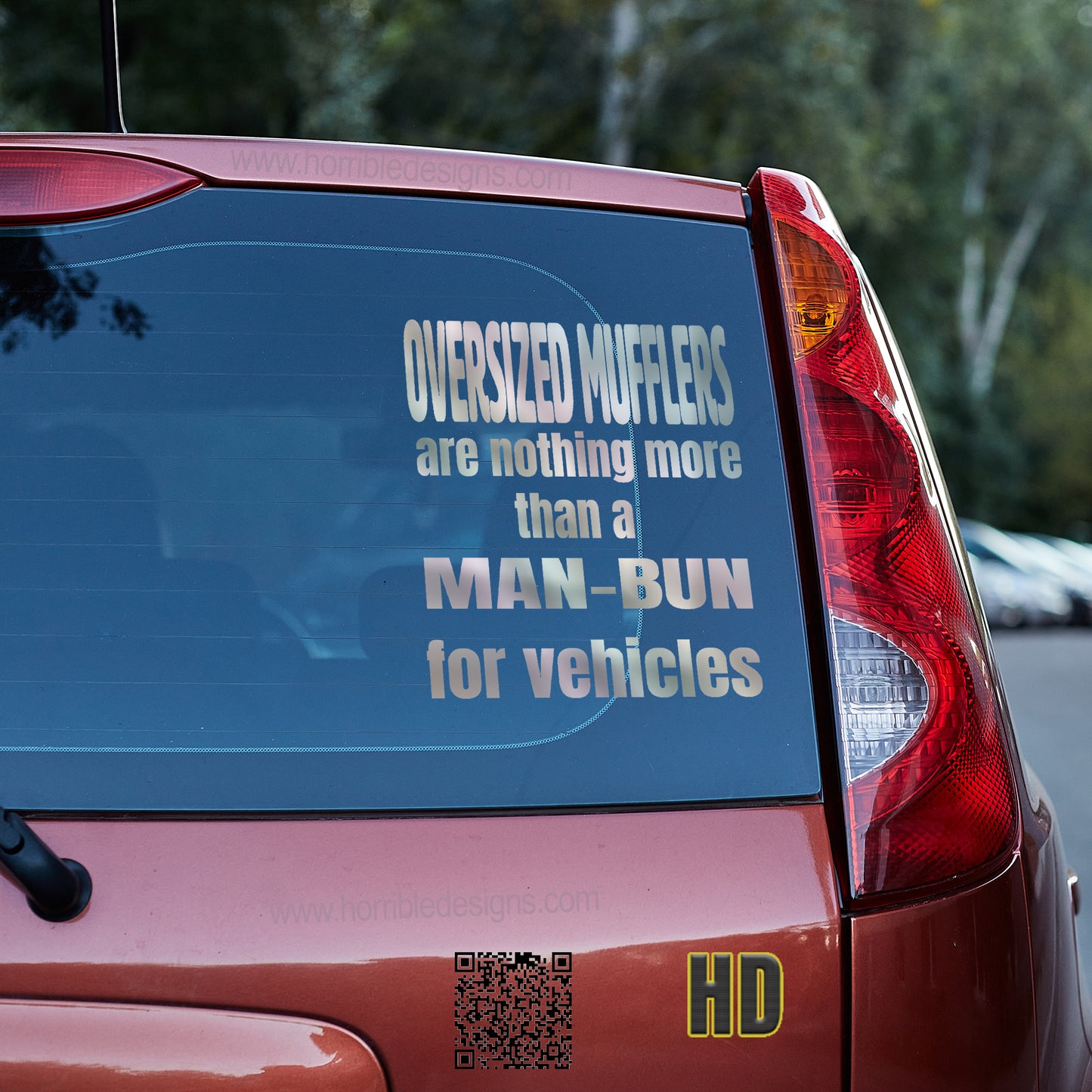 Oversized mufflers are just man-buns for vehicles Vinyl decal All decal stickers Decals for cars Decals for Trucks FB minivan sticker SUV decals truck decals window decal car Window decals window decor