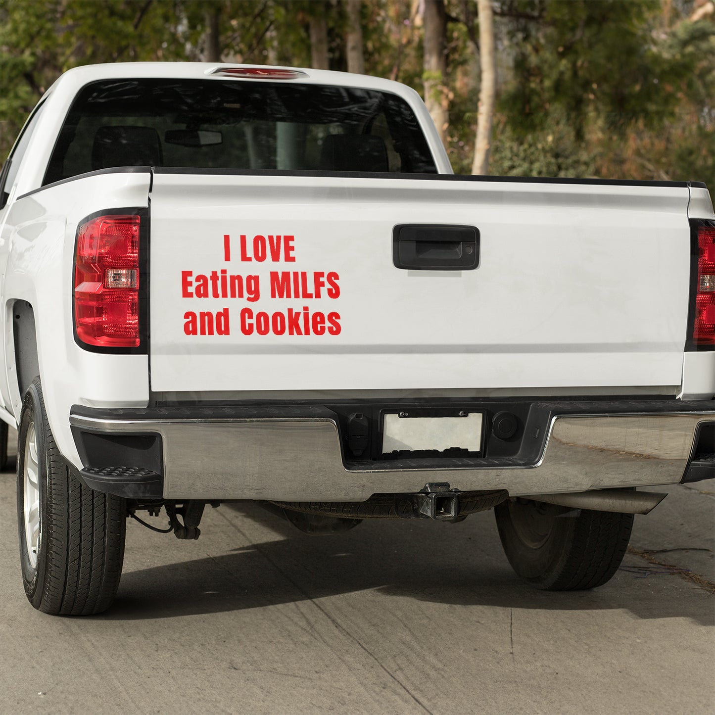 I love eating MILFs and Cookies - Vinyl decal All Car Window Decal FB Funny Decal funny decals for trucks gift for him Sarcastic Humor Truck decal truck decals truck decals for men