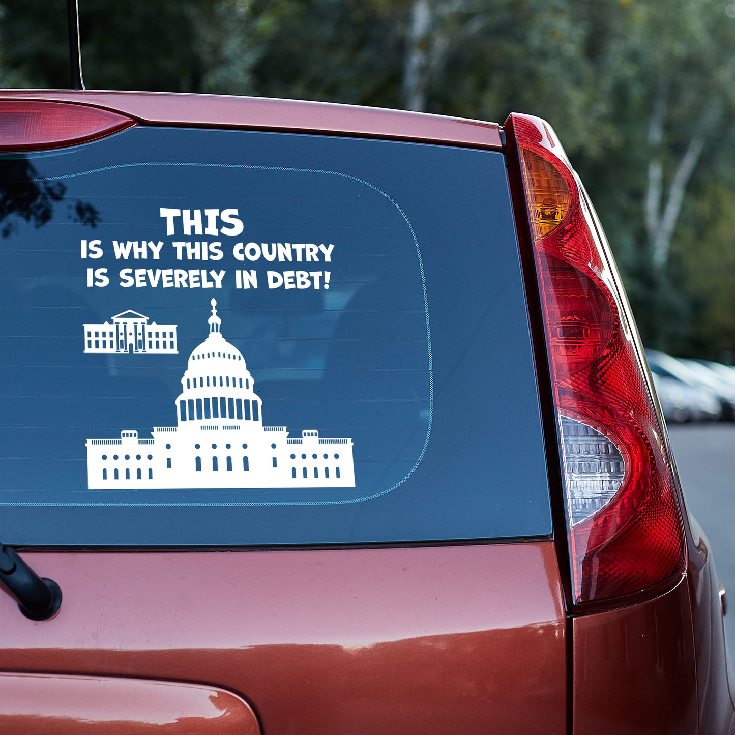 This is why this country is severely in debt Vinyl decal All decal stickers Decals for cars Decals for Trucks decals for tumblers FB minivan sticker SUV decals truck decals window decal car Window decals window decor