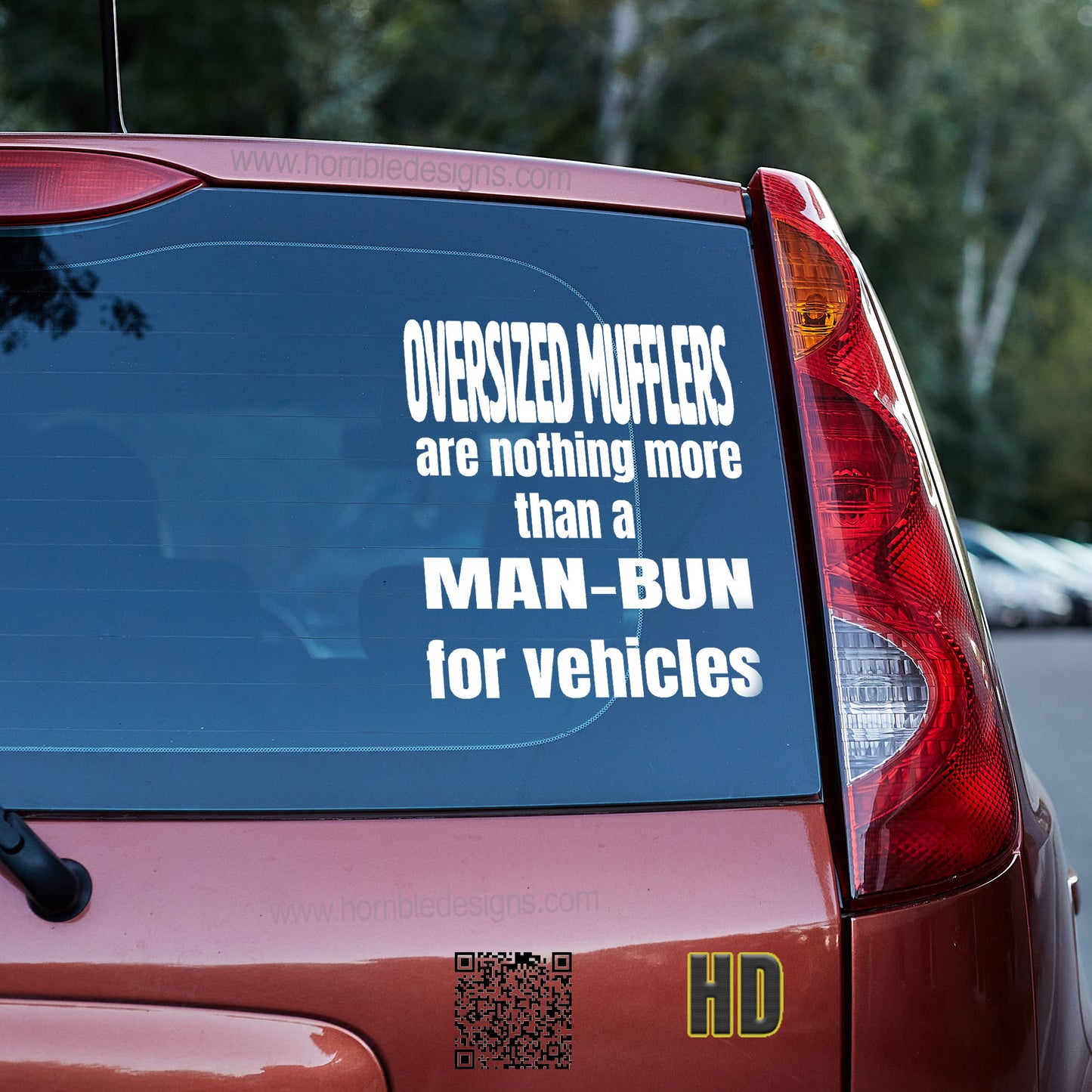 Oversized mufflers are just man-buns for vehicles Vinyl decal All decal stickers Decals for cars Decals for Trucks FB minivan sticker SUV decals truck decals window decal car Window decals window decor