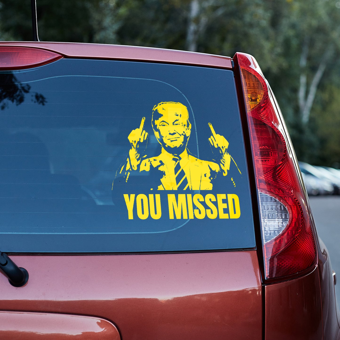 You Missed! Trump vinyl decal decal stickers Decals for cars Decals for Trucks decals for tumblers Donald Trump freedom liberty maga minivan sticker SUV decals truck decals Trump window decal car Window decals window decor You missed