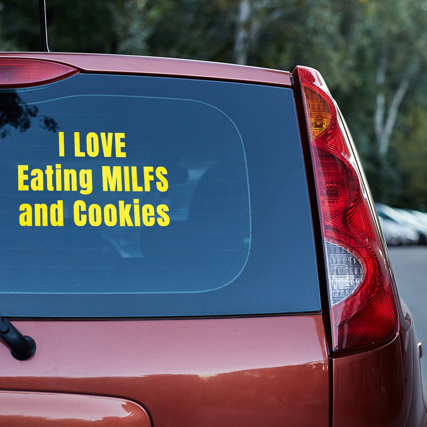 I love eating MILFs and Cookies - Vinyl decal All Car Window Decal FB Funny Decal funny decals for trucks gift for him Sarcastic Humor Truck decal truck decals truck decals for men