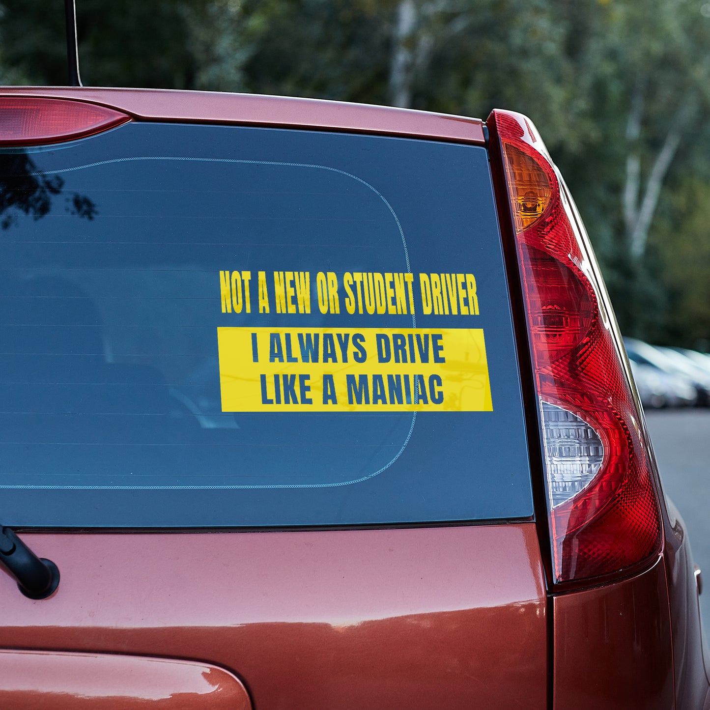 Not a new or student driver, I always drive like a maniac Vinyl decal All decal stickers Decals for cars Decals for Trucks FB minivan sticker new driver SUV decals truck decals window decal car Window decals window decor