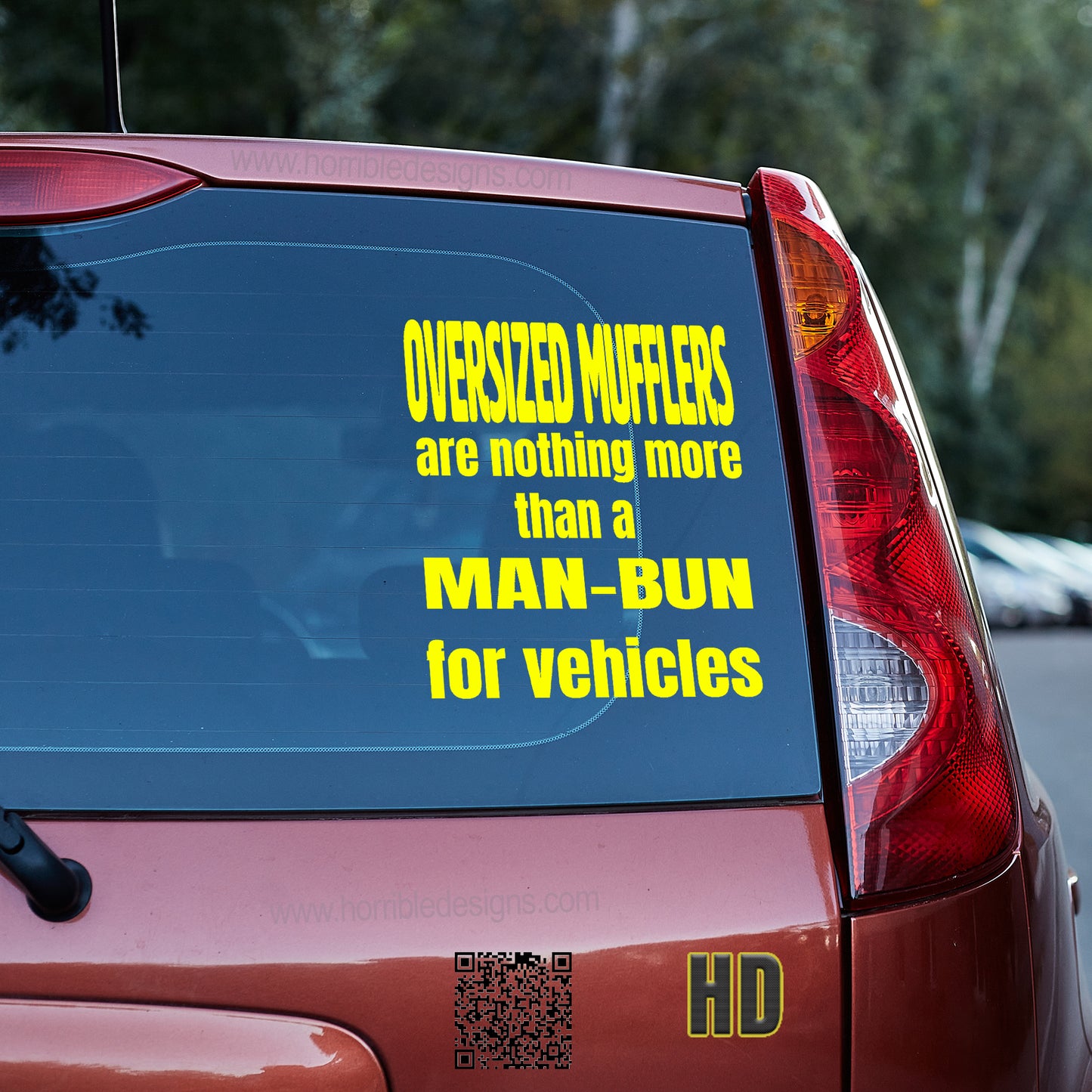 Oversized mufflers are just man-buns for vehicles Vinyl decal All decal stickers Decals for cars Decals for Trucks FB minivan sticker SUV decals truck decals window decal car Window decals window decor