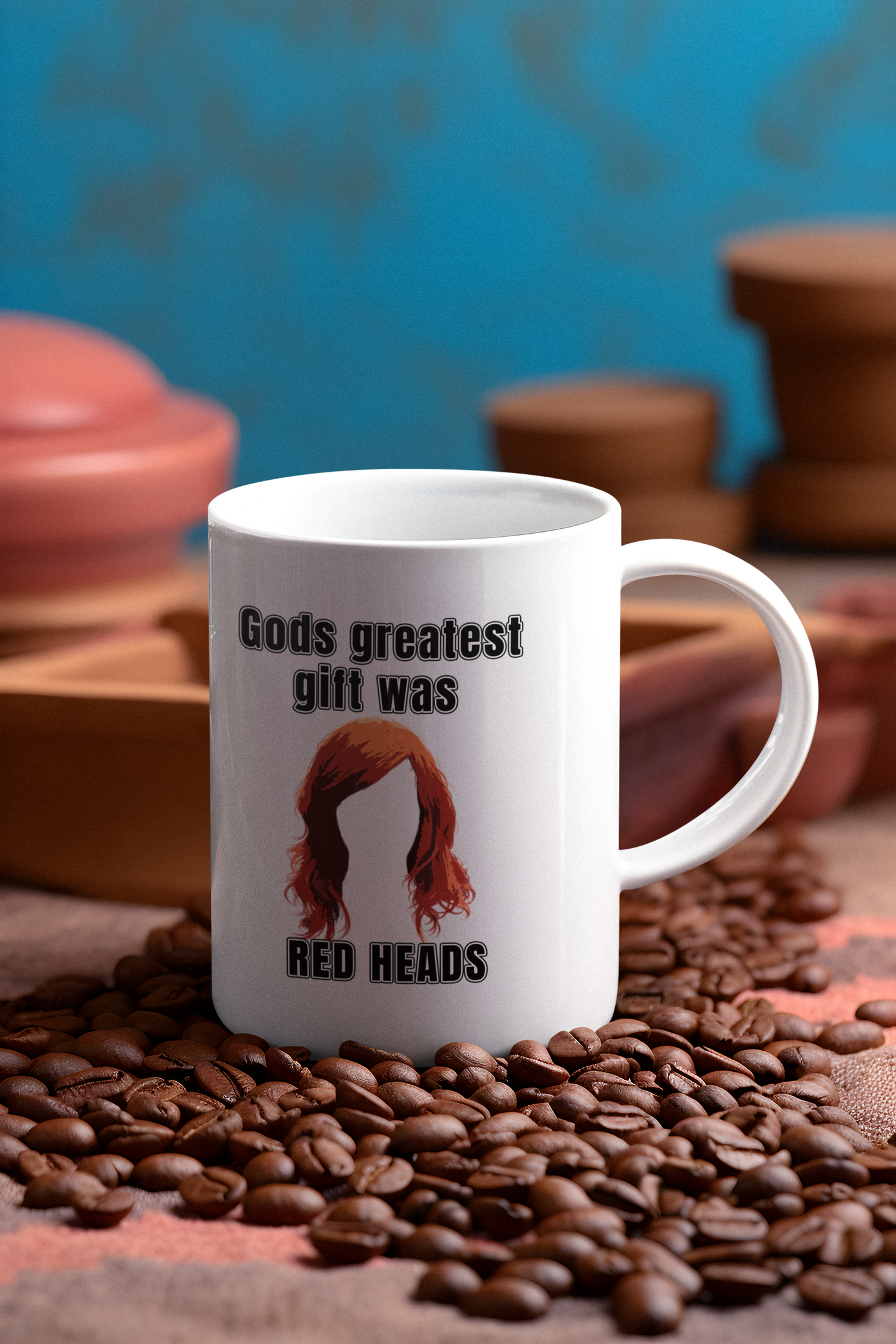 Gods greatest gift was RED HEADS - White glossy mug All FB ginger god mothers day red hair red head
