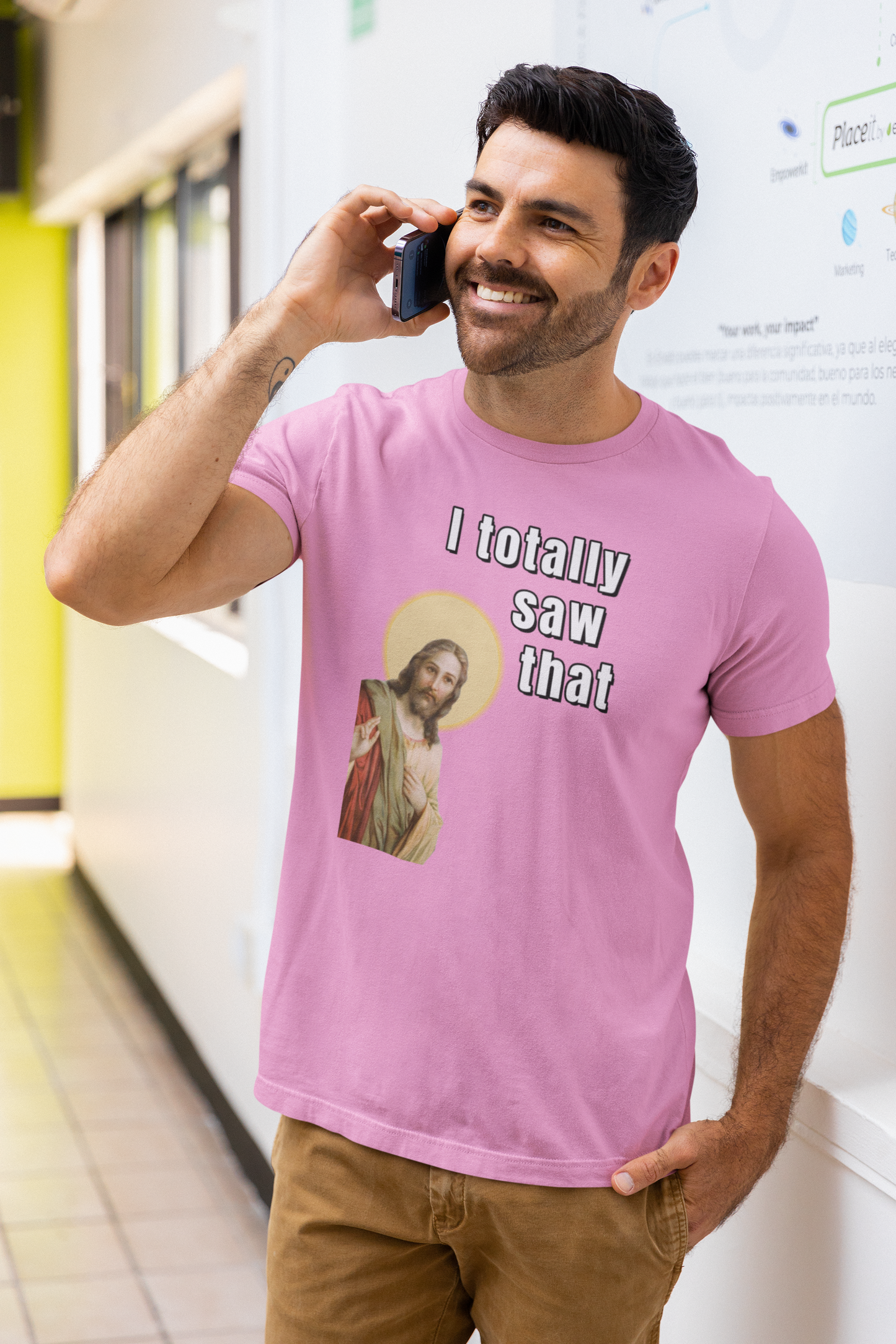 I totally saw that - Jesus unisex T-Shirt All Christmas gift dads day gift FB gift for dad gift for grandpa gift for him i saw that jesus jesus meme moms gift religion religious meme Unique gift