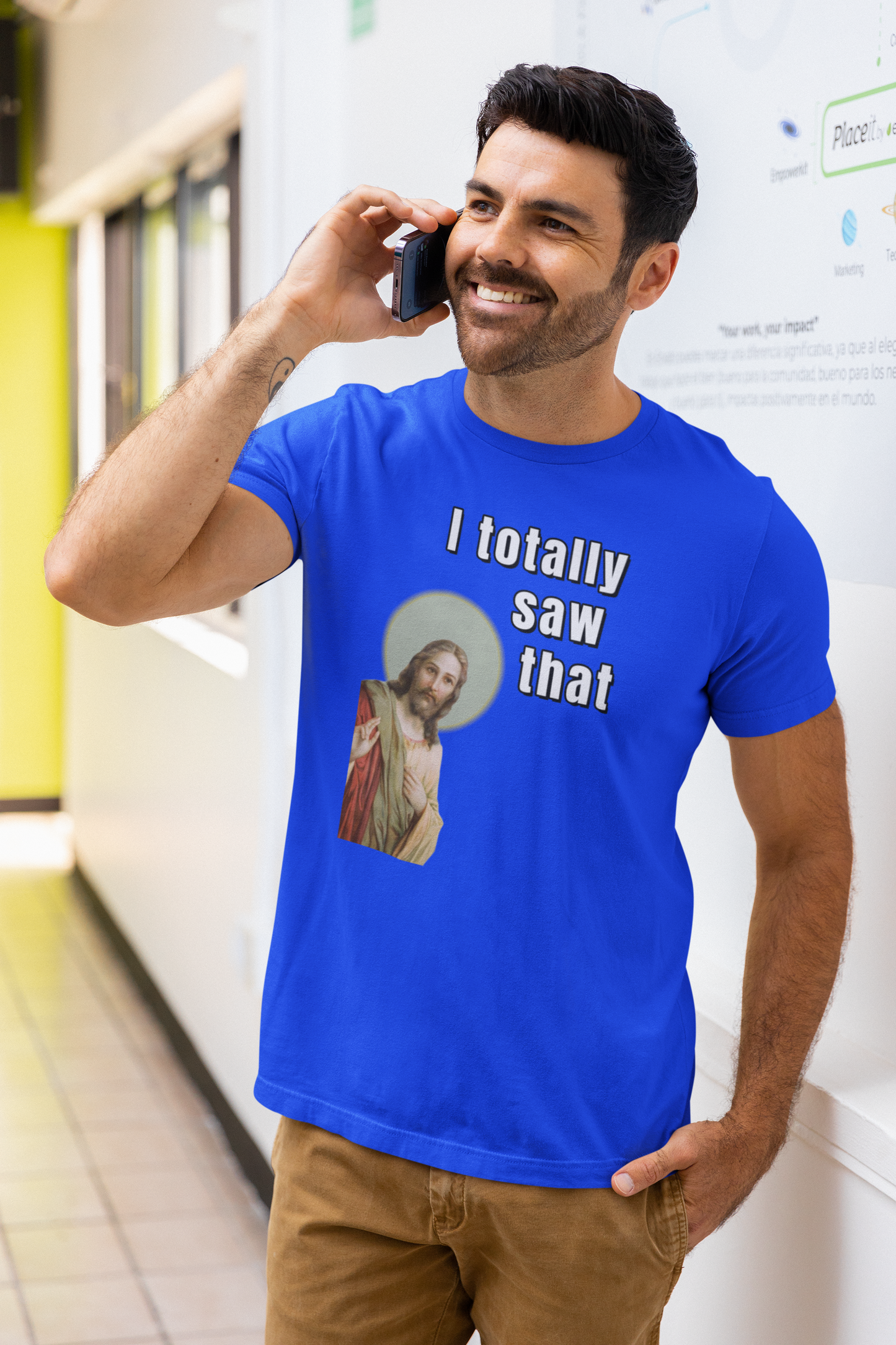 I totally saw that - Jesus unisex T-Shirt All Christmas gift dads day gift FB gift for dad gift for grandpa gift for him i saw that jesus jesus meme moms gift religion religious meme Unique gift