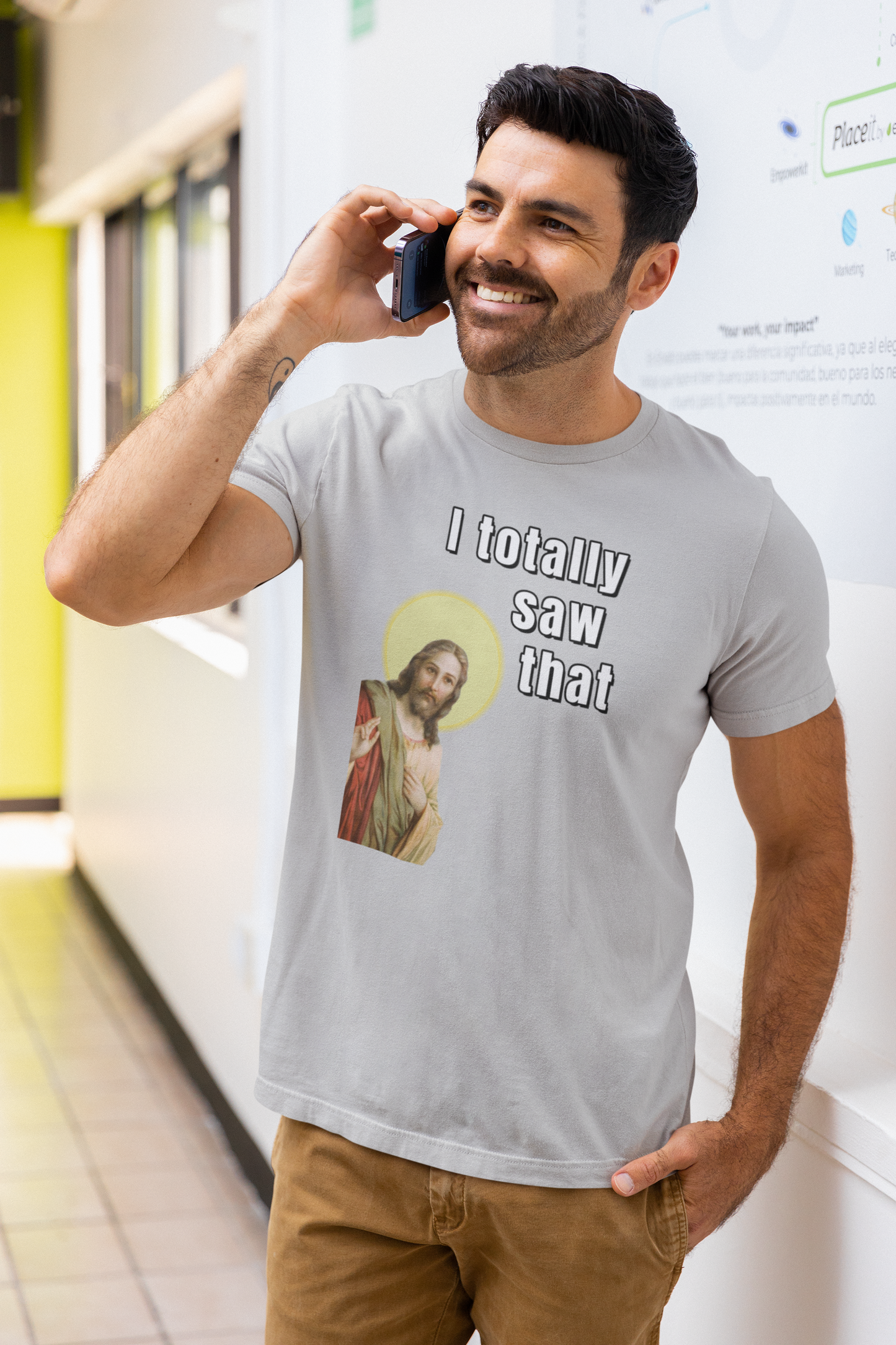 I totally saw that - Jesus unisex T-Shirt All Christmas gift dads day gift FB gift for dad gift for grandpa gift for him i saw that jesus jesus meme moms gift religion religious meme Unique gift