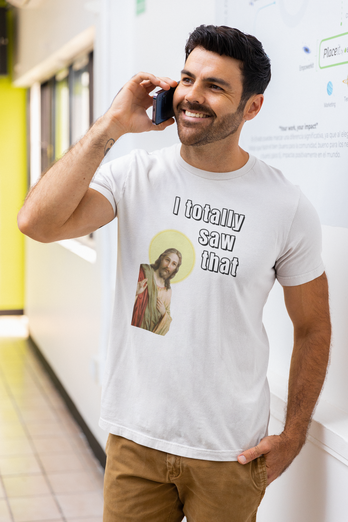 I totally saw that - Jesus unisex T-Shirt All Christmas gift dads day gift FB gift for dad gift for grandpa gift for him i saw that jesus jesus meme moms gift religion religious meme Unique gift