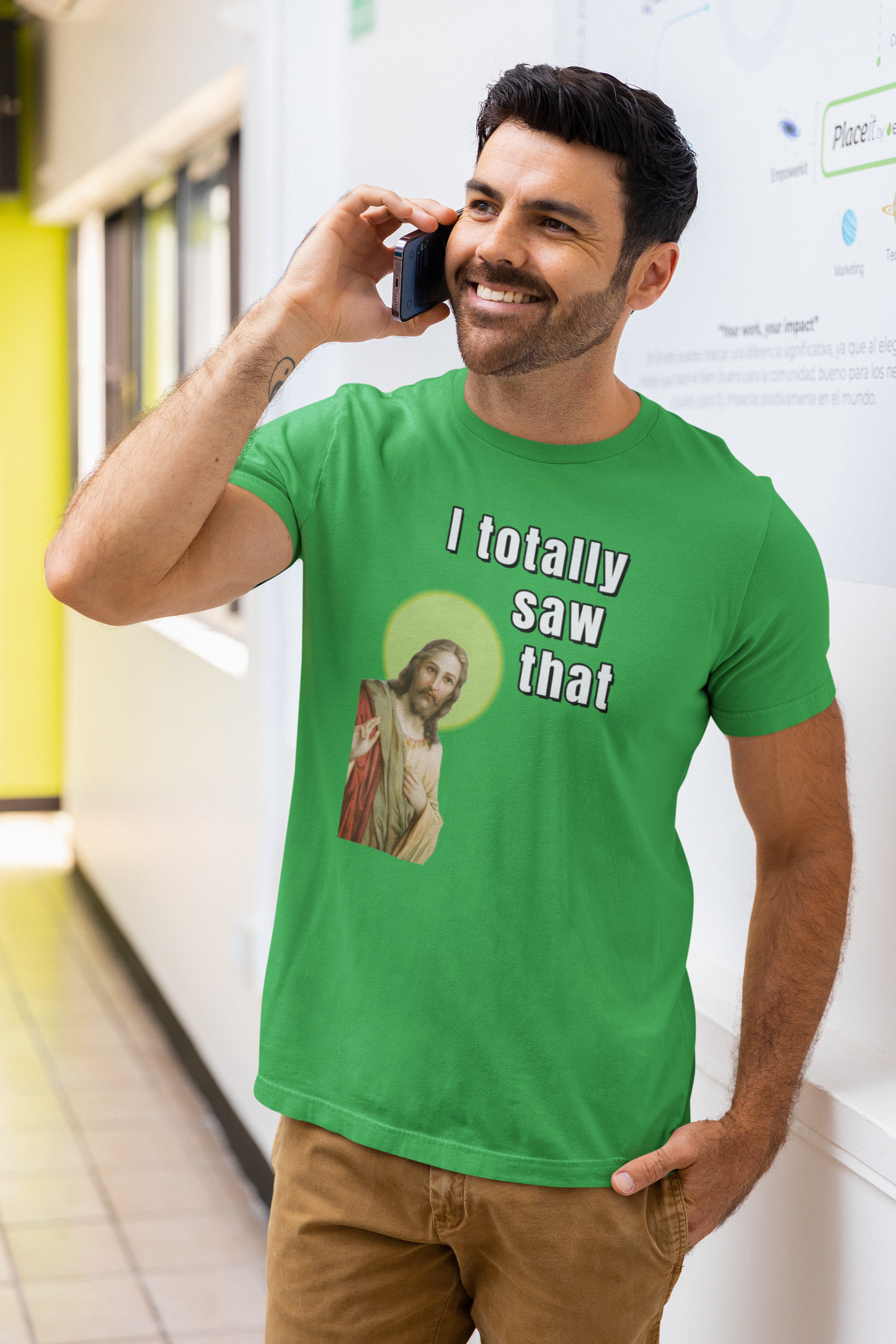 I totally saw that - Jesus unisex T-Shirt All Christmas gift dads day gift FB gift for dad gift for grandpa gift for him i saw that jesus jesus meme moms gift religion religious meme Unique gift