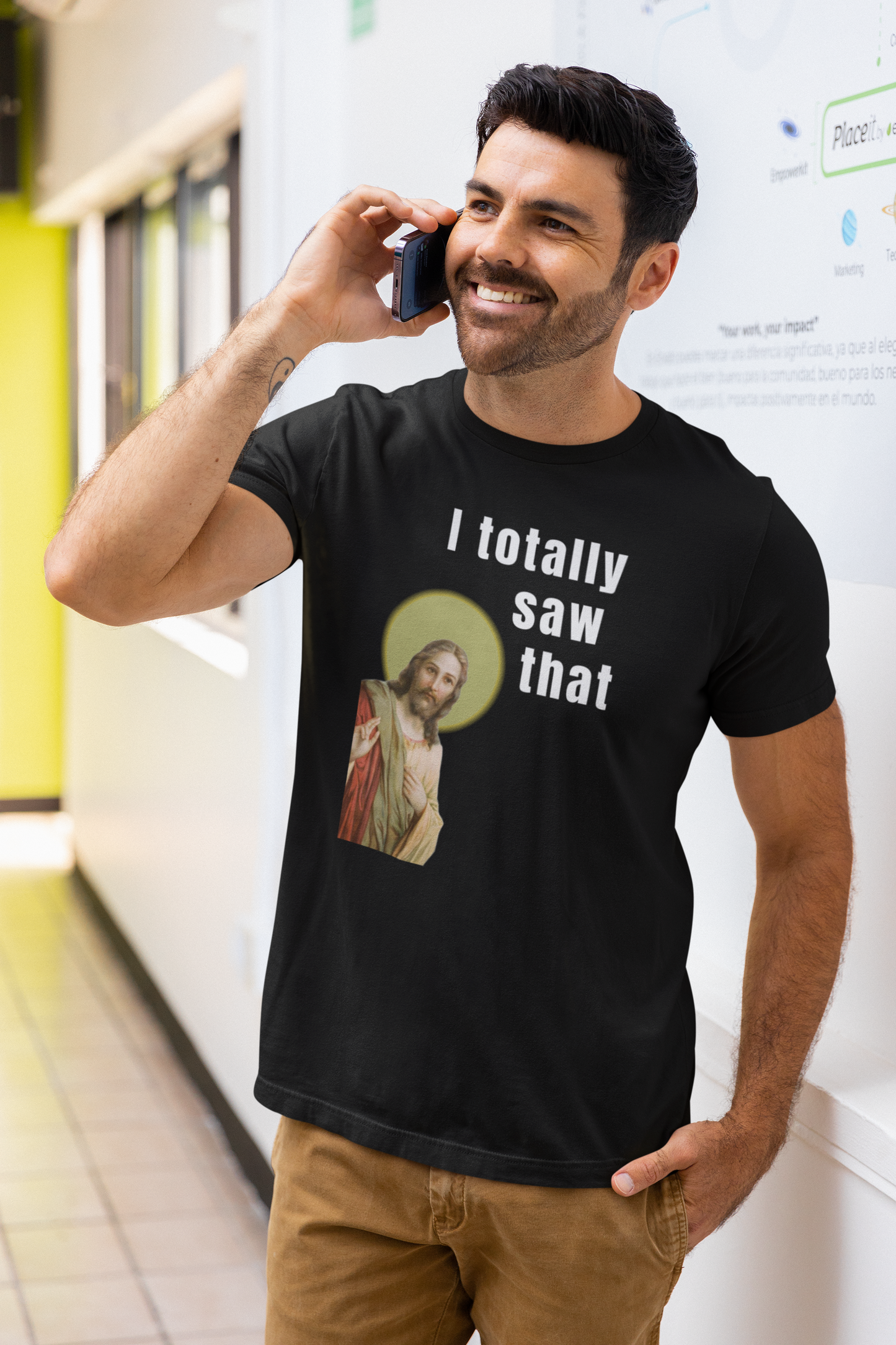 I totally saw that - Jesus unisex T-Shirt All Christmas gift dads day gift FB gift for dad gift for grandpa gift for him i saw that jesus jesus meme moms gift religion religious meme Unique gift