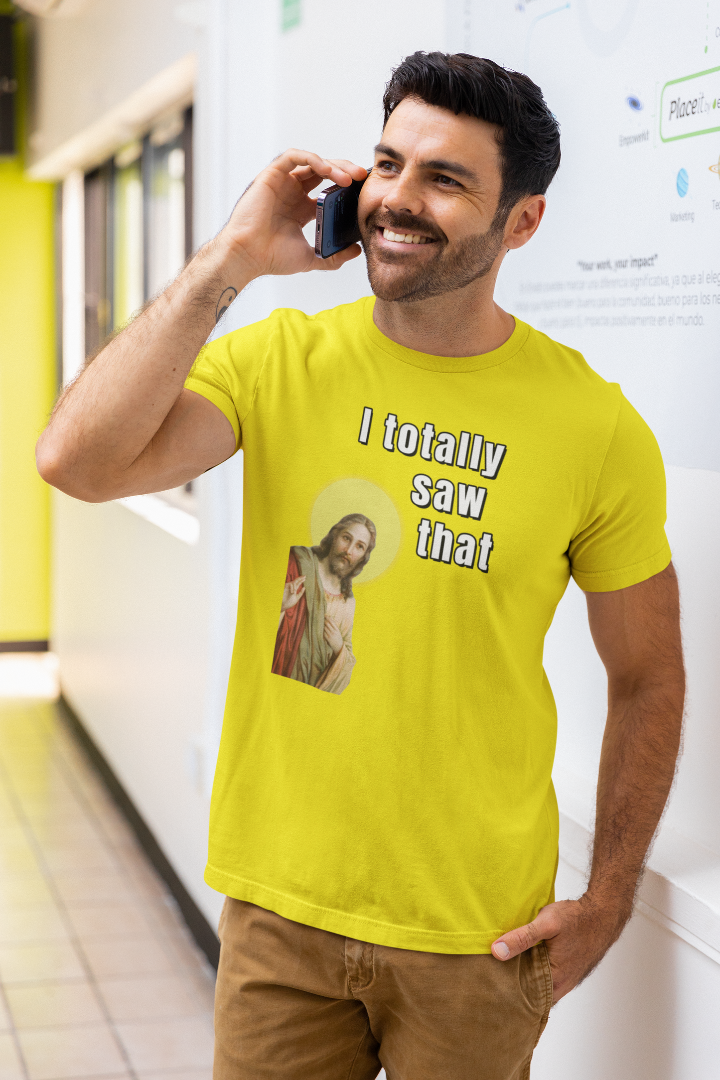 I totally saw that - Jesus unisex T-Shirt All Christmas gift dads day gift FB gift for dad gift for grandpa gift for him i saw that jesus jesus meme moms gift religion religious meme Unique gift