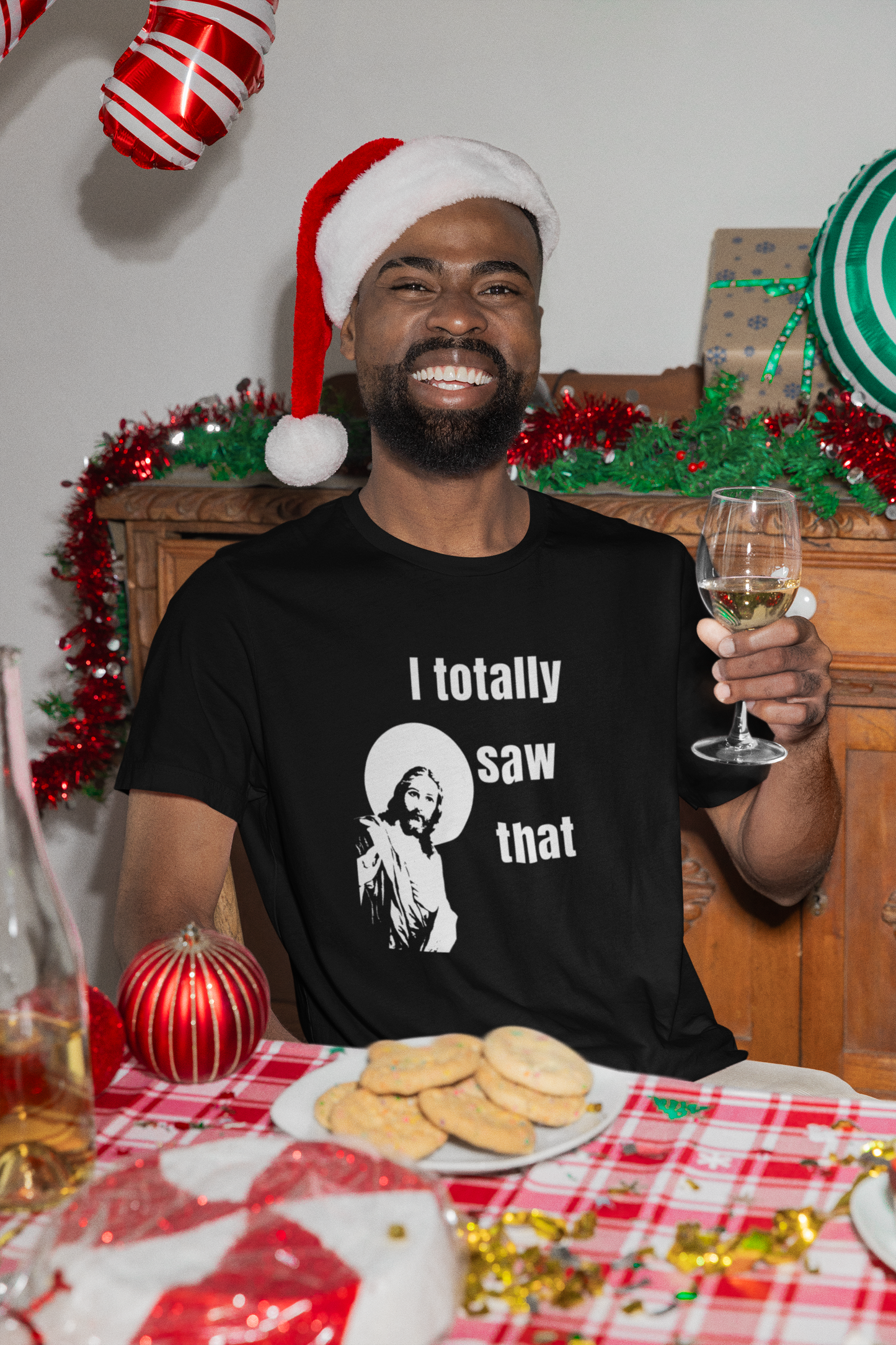 I totally saw that - Unisex T-Shirt All Christian christmas Christmas gift dads day gift FB gift for dad gift for grandpa gift for her gift for him gift for mom gift for sister gift for wife god i saw that i totally saw that jesus jesus meme moms gift smoking Unique gift