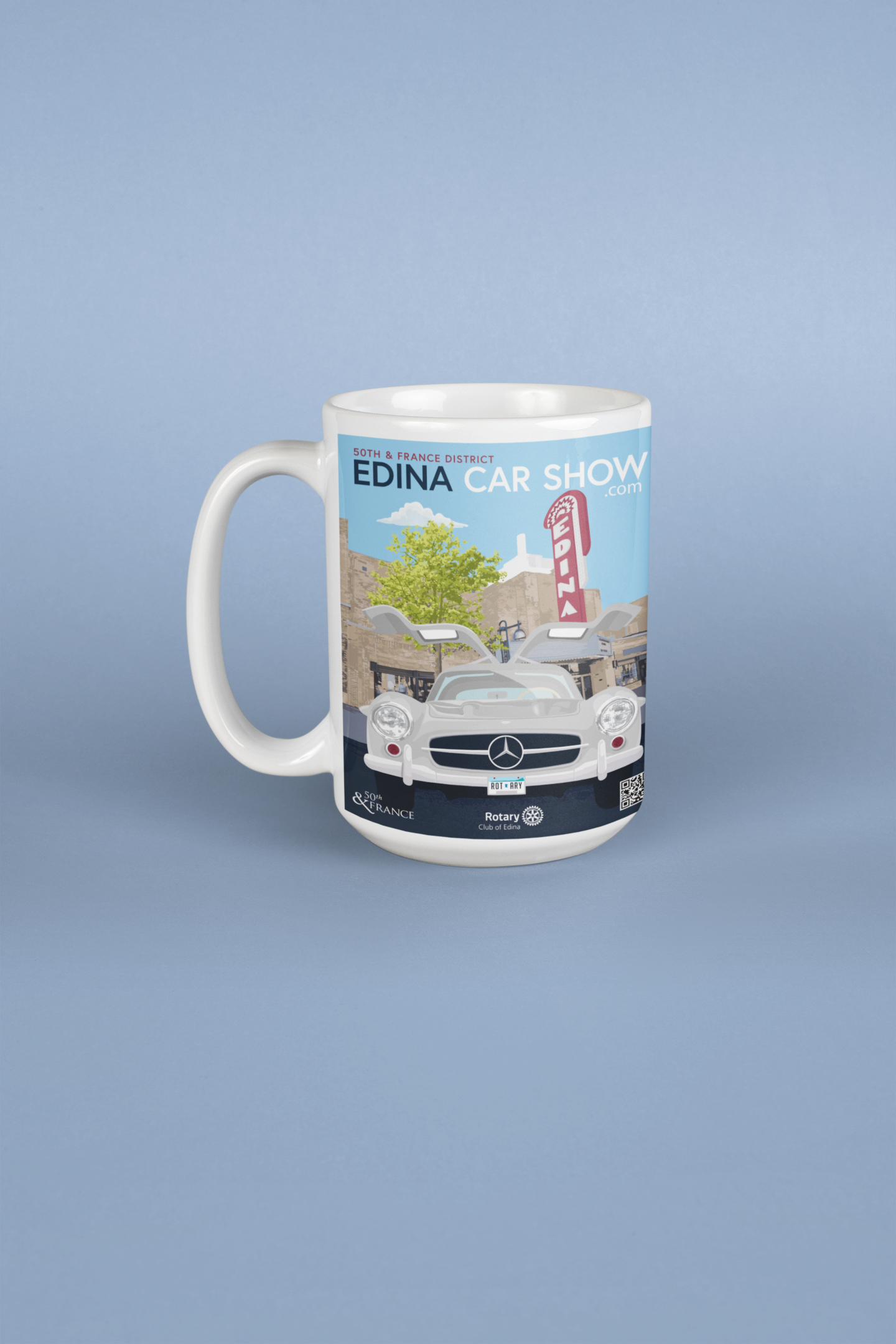 Edina Car Show White glossy mug All Caffeine Car Show Coffee Time Edina FB Java Mocha