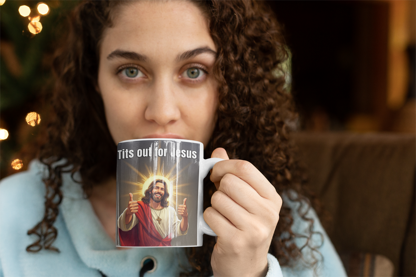 Tits out for Jesus mug 2 All Caffeine catholic Christian gift Christmas gift Coffee Time FB gift for mom gift for wife Java jesus jesus meme Mocha religion religious gift stocking stuffer