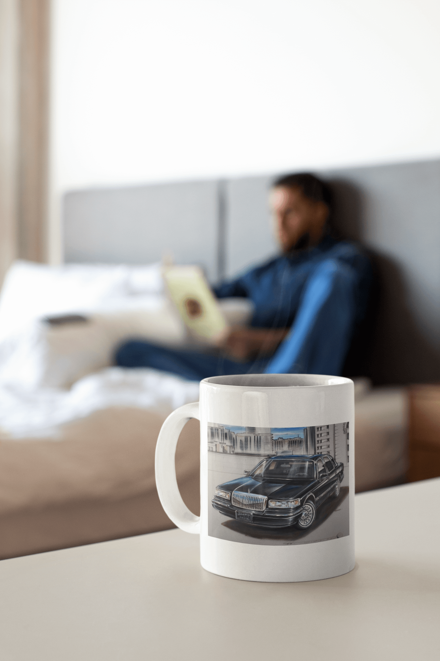 MSP town car - MaddK Studio- White glossy mug