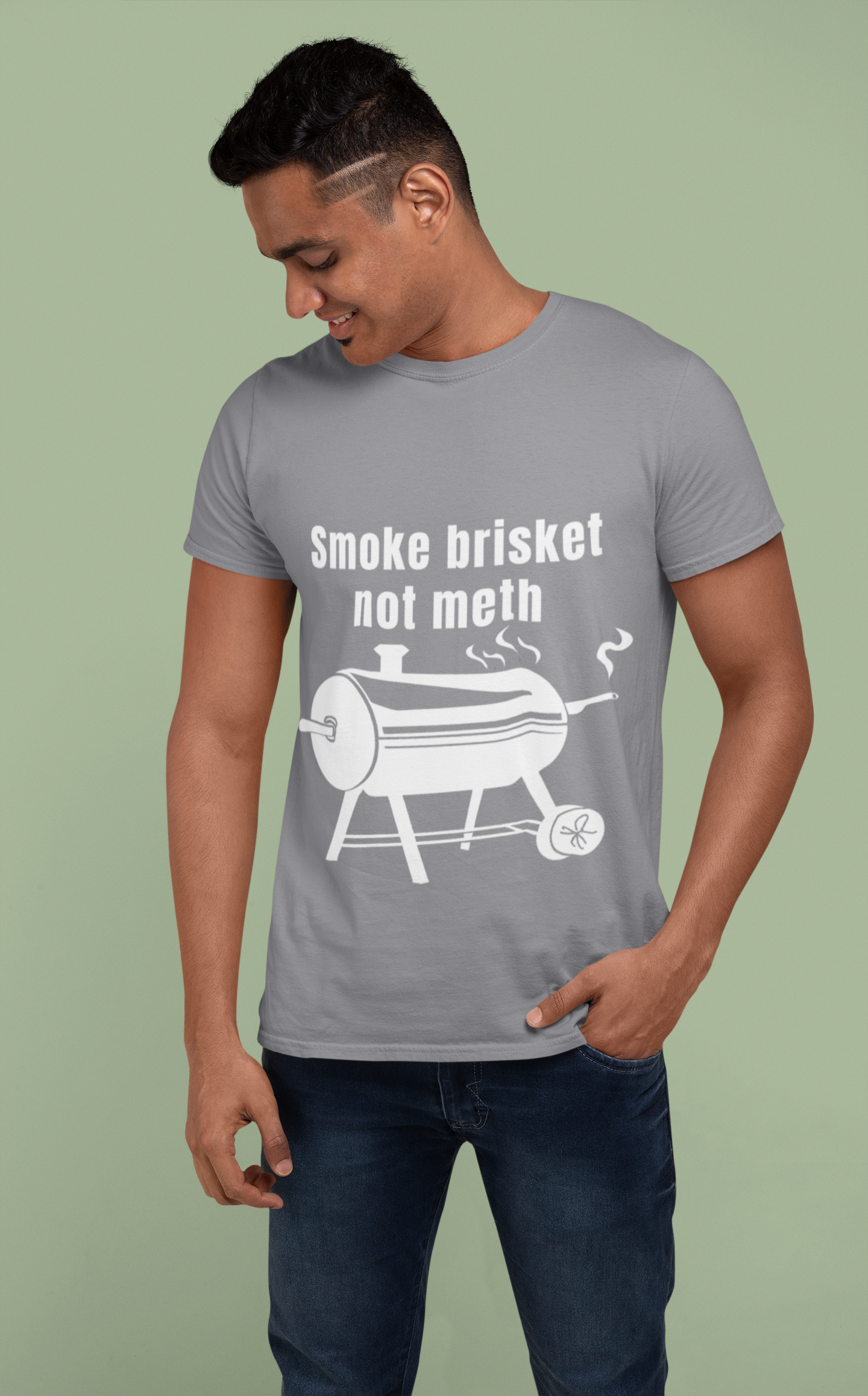 Smoke brisket not meth - Unisex T-Shirt All brisket dads day gift FB gift for dad gift for grandpa gift for her gift for him gift for mom gift for sister gift for wife meat meat diet meth moms gift smoke smoking Unique gift