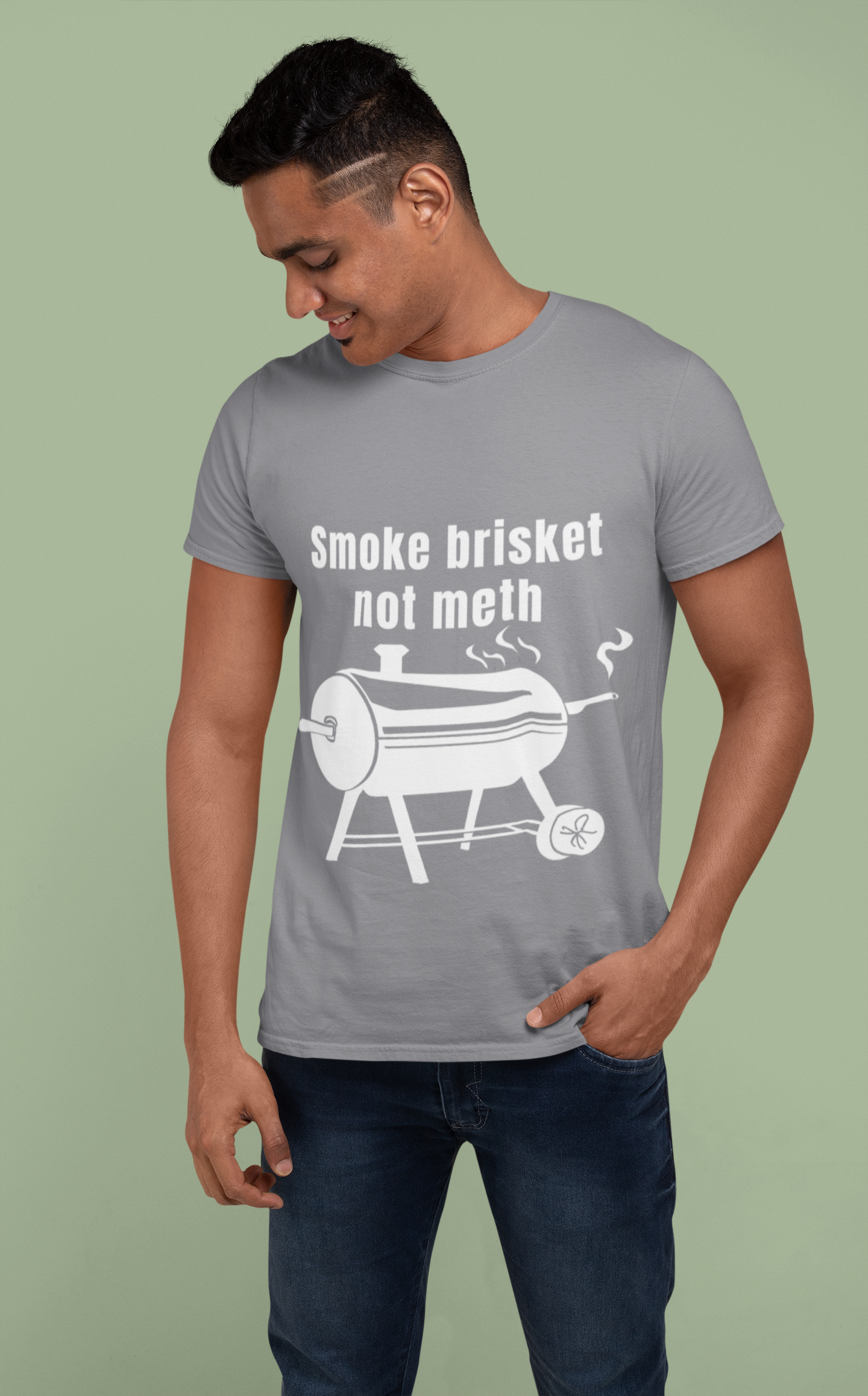 Smoke brisket not meth - Unisex T-Shirt brisket dads day gift gift for dad gift for grandpa gift for her gift for him gift for mom gift for sister gift for wife meat meat diet meth moms gift smoke smoking Unique gift