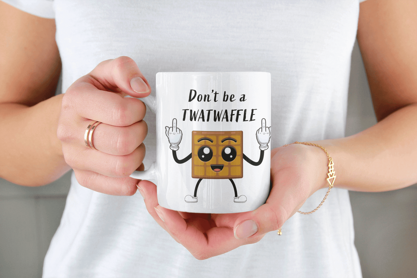 Don't be a twatwaffle - White glossy mug - Funny, office decor, Twat Waffle, handmade gift, gift idea, mothers day, fathers day,Twat