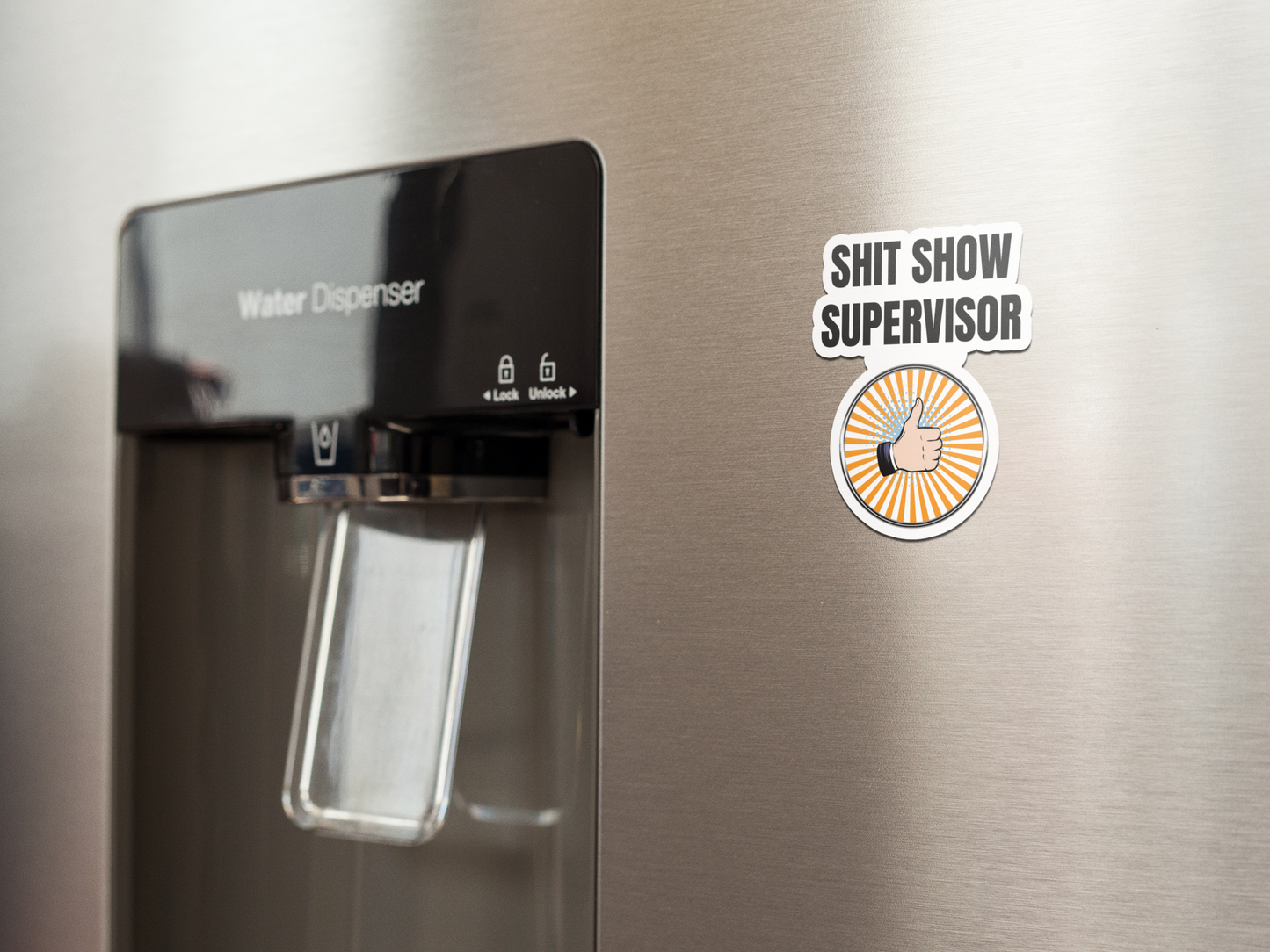Shit show supervisor refrigerator magnet All family FB Fridge magnet funny gift for mom gift for wife Handmade Kitchen decor magnet Magnetic clip Magnetic photo holder Modern design Note holder Office accessory Reminder board Shopping list Strong magnet Unique gift