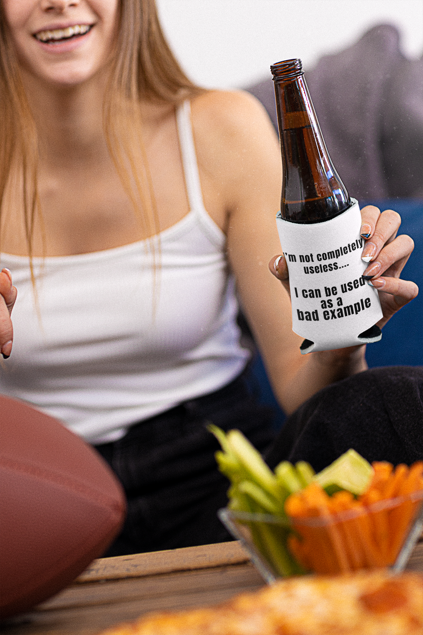 I'm not completely useless, I can be used as a bad example Can Coozie All Christmas gift FB gift for dad gift for her gift for him gift for mom gift for wife Koozie