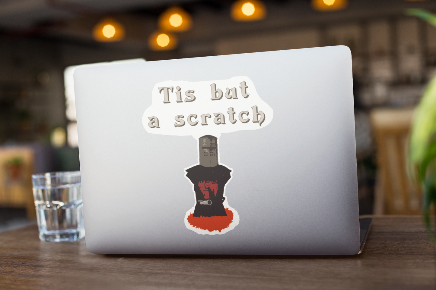 Tis but a scratch - Bubble-free stickers All Custom stickers Die cut stickers FB funny sticker Graphic design stickers Kiss cut stickers Paleo sticker Sticker design Sticker printing Vinyl decals vinyl sticker Vinyl stickers